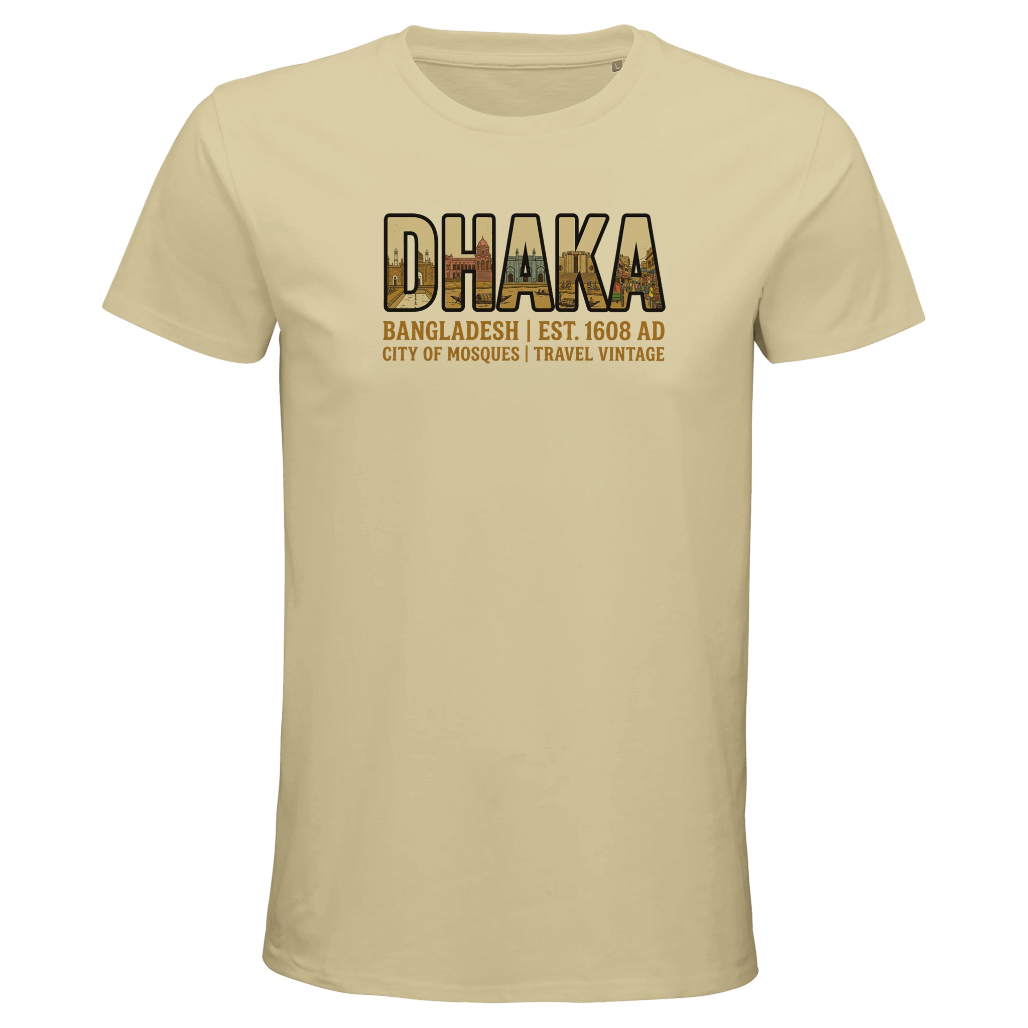 T-shirt Dhaka homme bio ajusté T-shirt Dhaka homme bio ajusté, coloris Natural