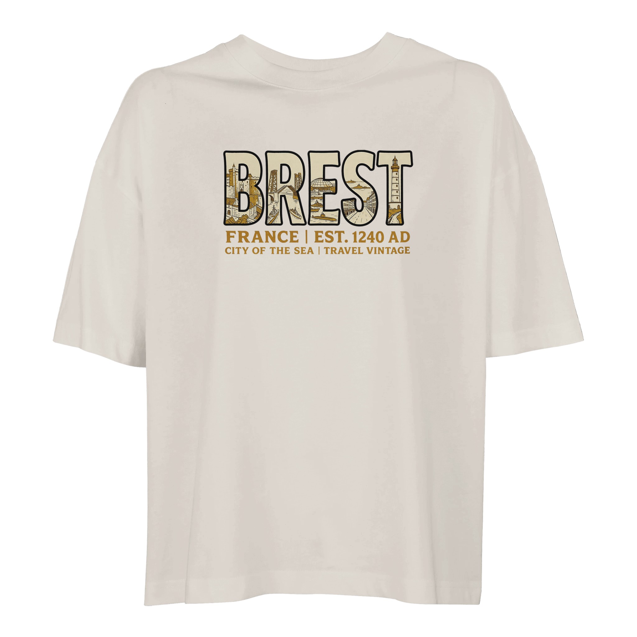 T-shirt Brest femme ample coton bio en conversion T-shirt Brest femme ample coton bio en conversion