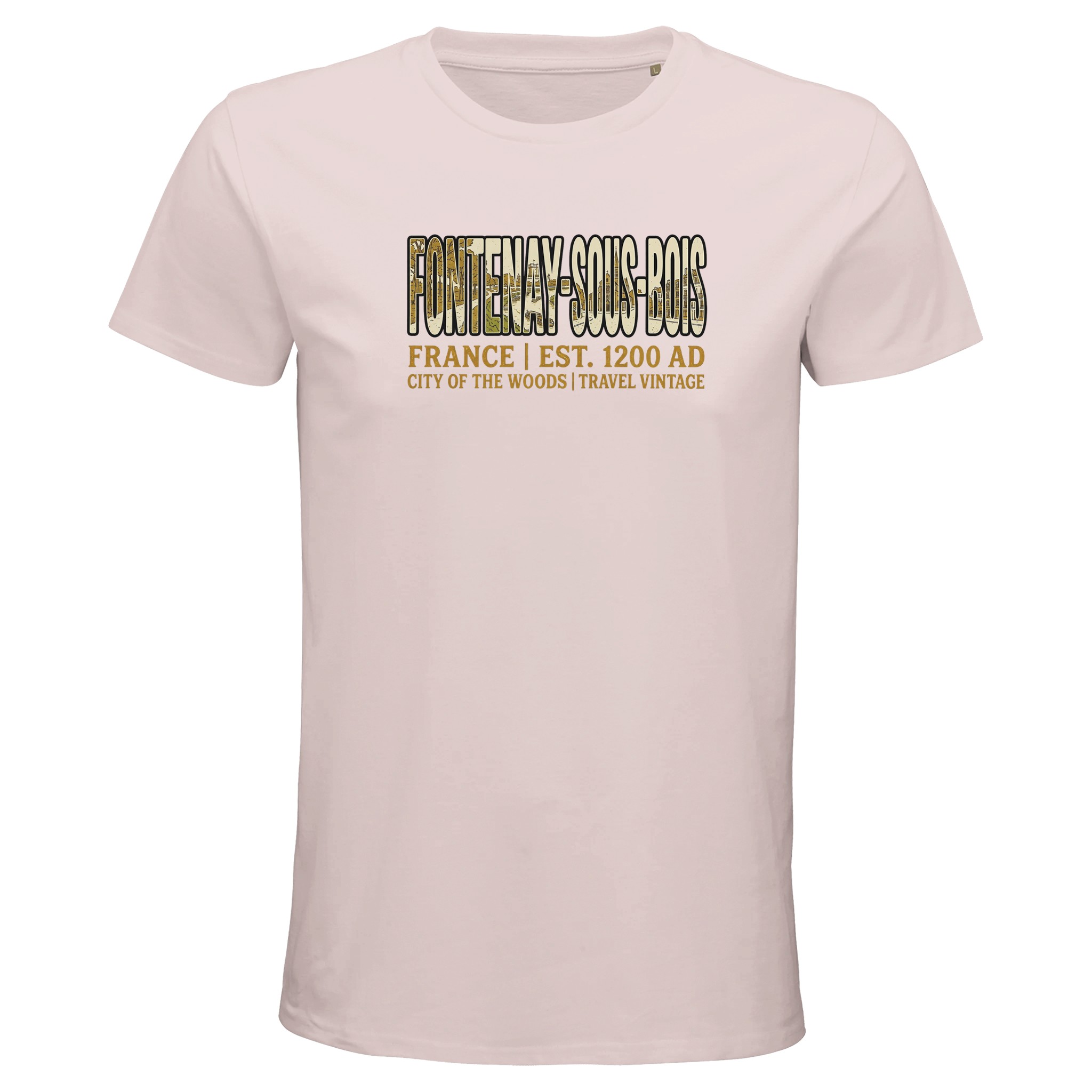 T-shirt Fontenay-sous-Bois homme bio ajusté ville T-shirt Fontenay-sous-Bois homme bio ajusté ville