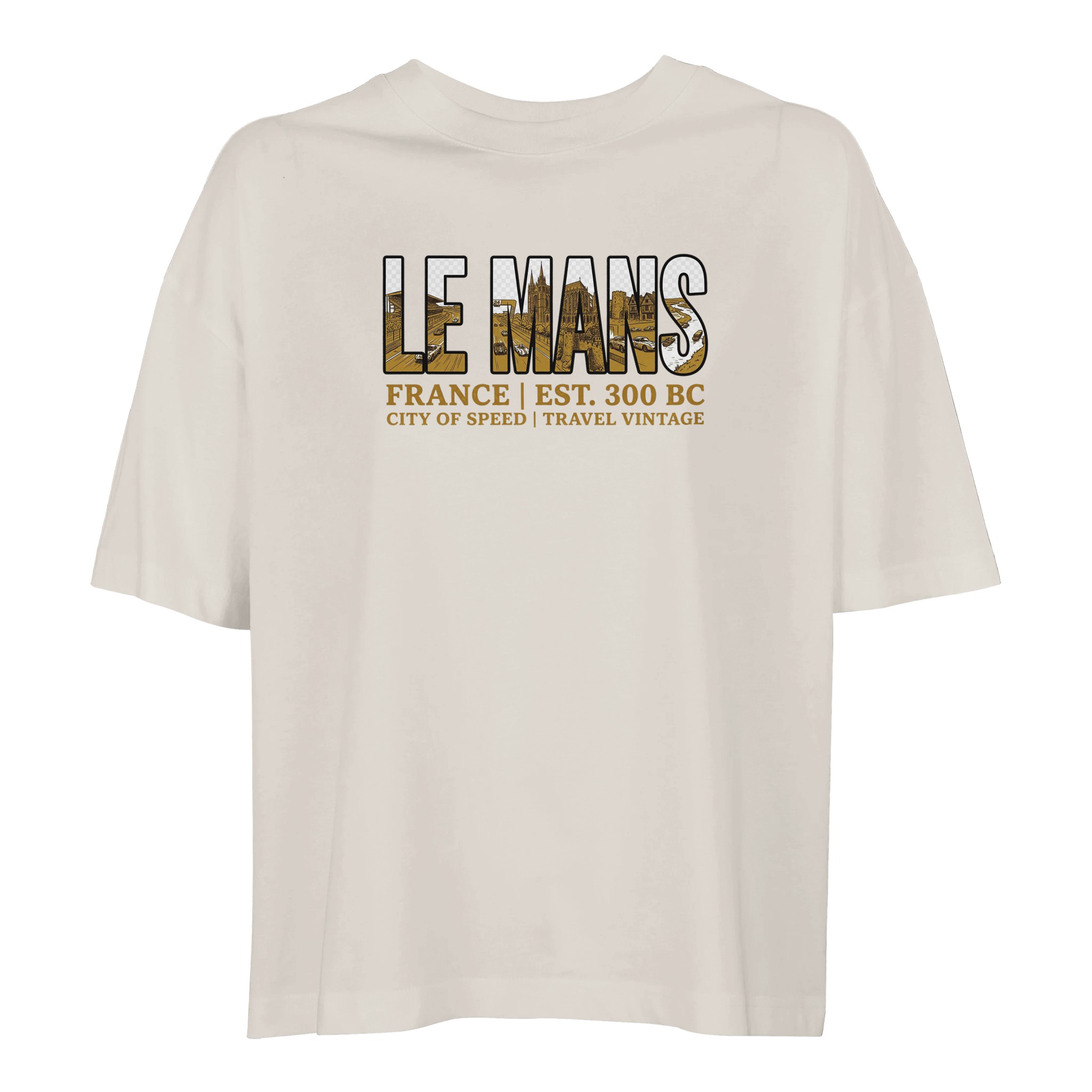T-shirt Le Mans femme ample coton bio ville T-shirt Le Mans femme ample coton bio ville