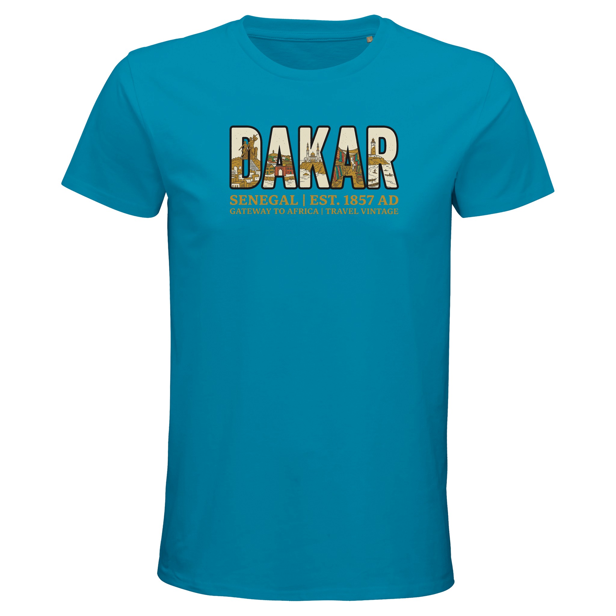 T-shirt Dakar homme bio ajusté T-shirt Dakar homme bio ajusté, coloris Aqua