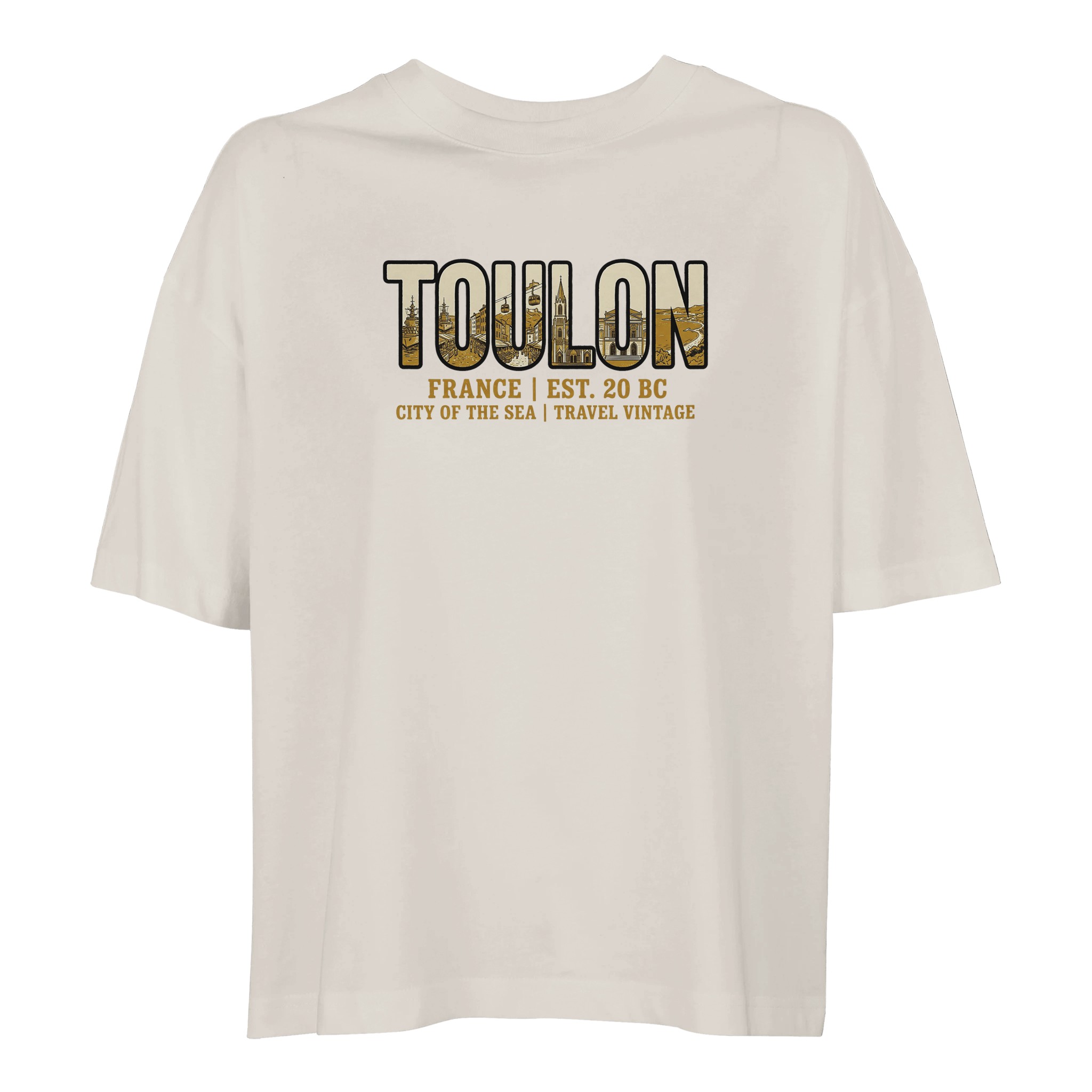 T-shirt Toulon femme ample coton bio ville T-shirt Toulon femme ample coton bio ville