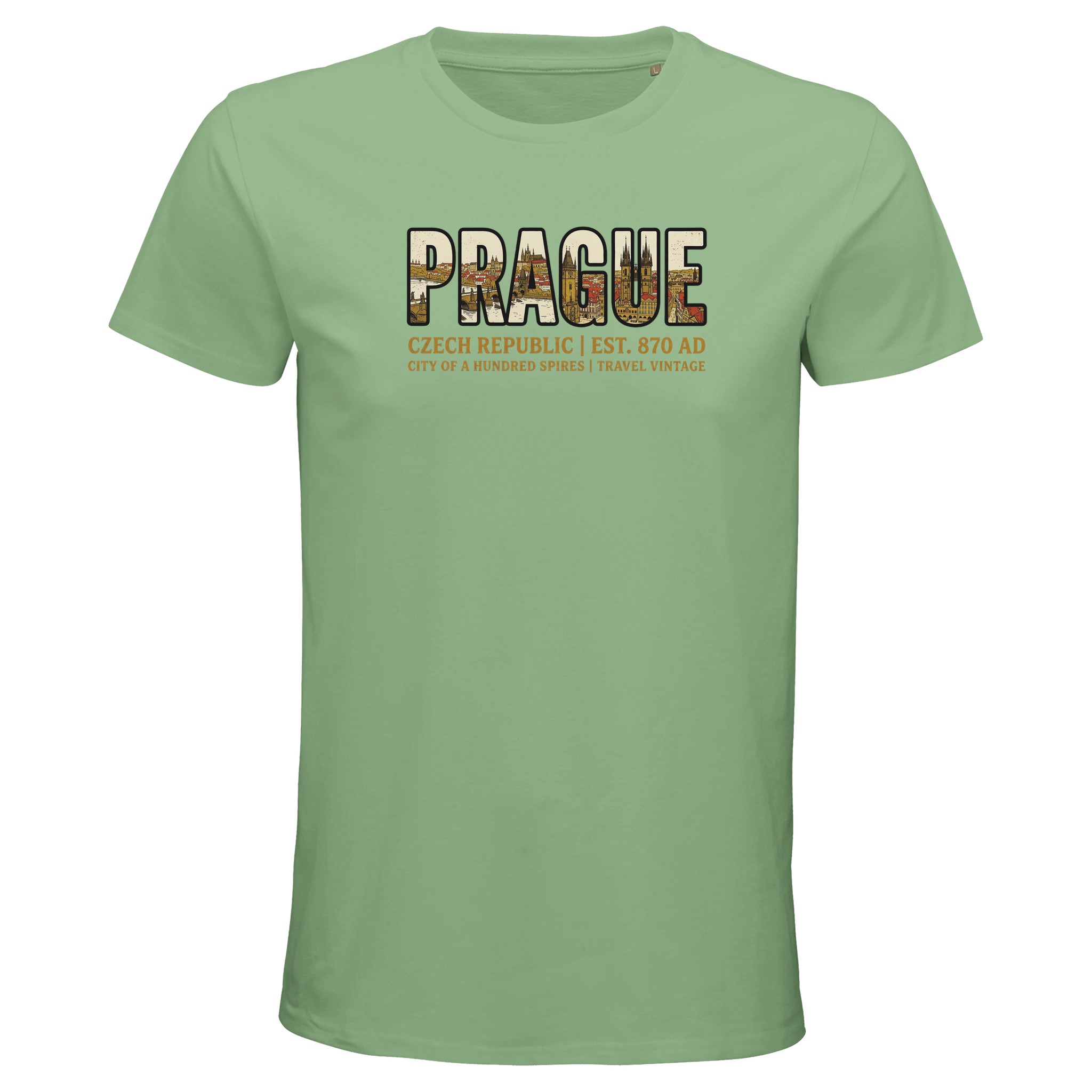 T-shirt Prague homme bio ajusté T-shirt Prague homme bio ajusté, coloris apple green