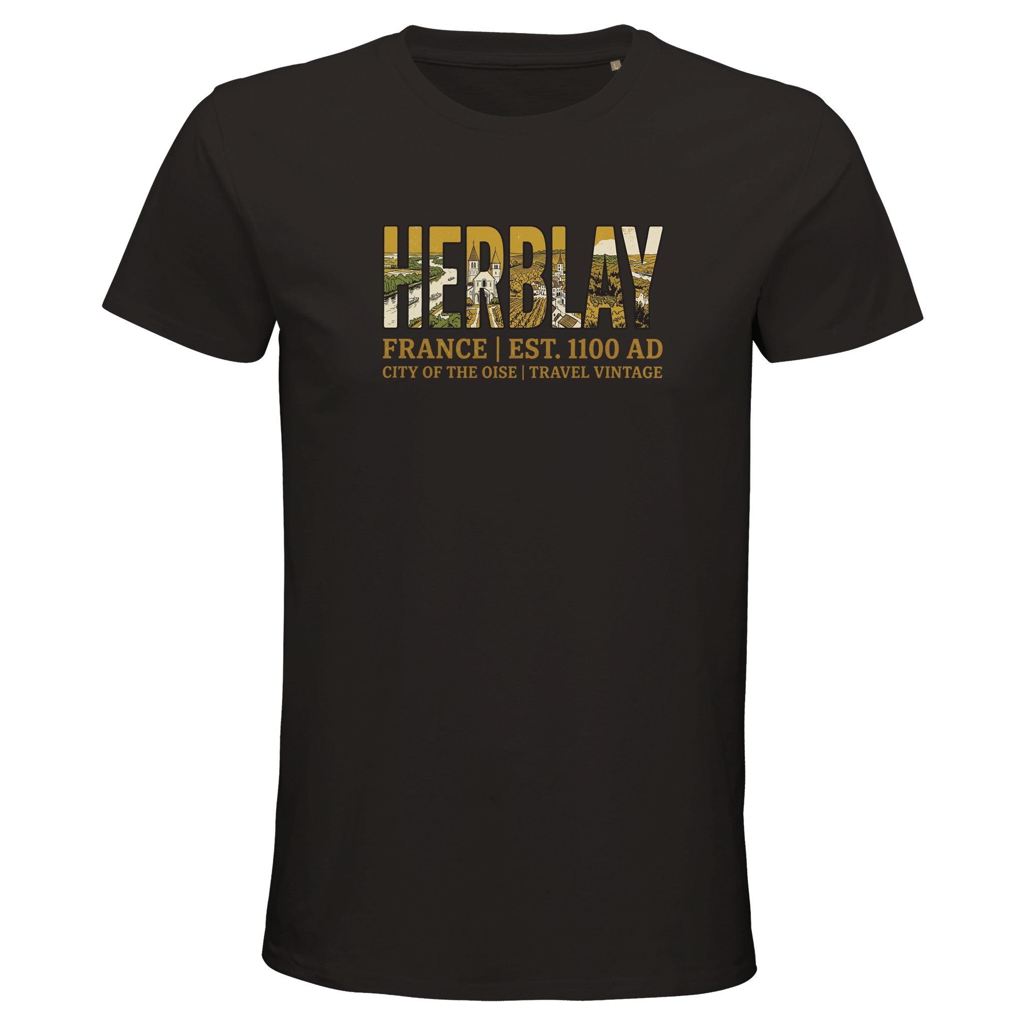 T-shirt Herblay homme bio ajusté ville de lOise T-shirt Herblay homme bio ajusté ville de lOise