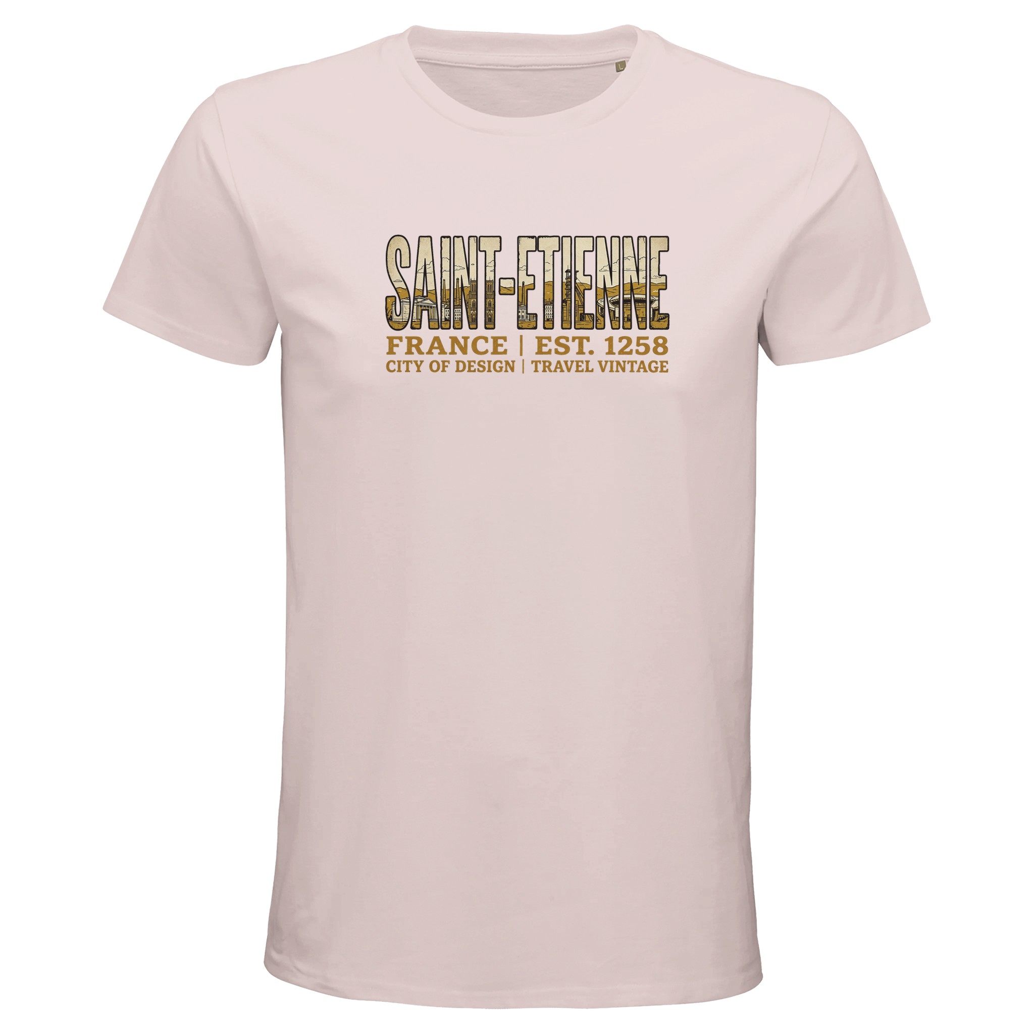 T-shirt Saint-Etienne homme bio ajusté ville T-shirt Saint-Etienne homme bio ajusté ville
