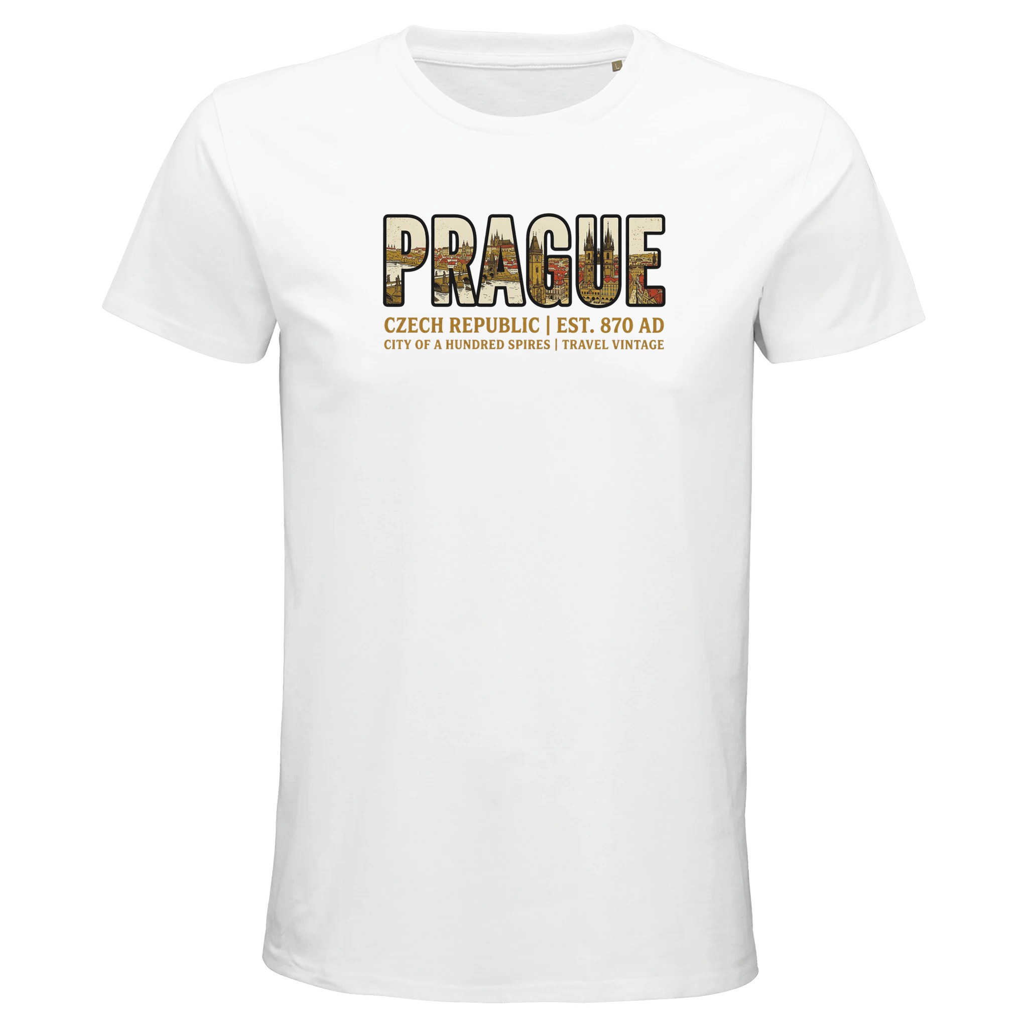 T-shirt Prague homme bio ajusté T-shirt Prague homme bio ajusté