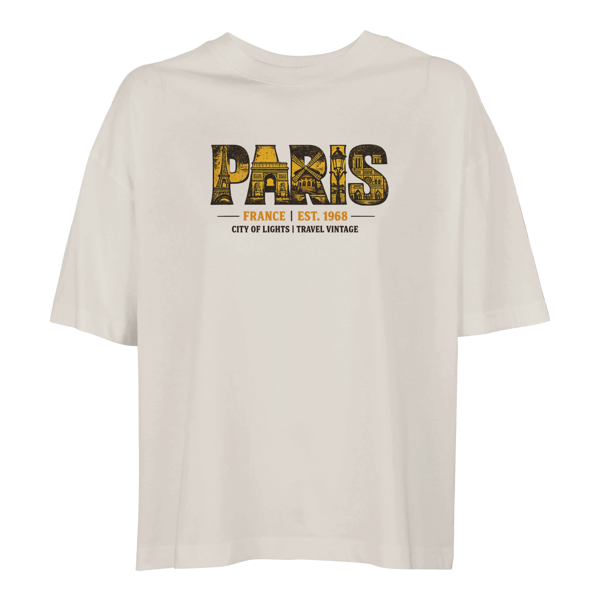 T-shirt Paris femme ample coton bio en conversion T-shirt Paris femme ample coton bio en conversion
