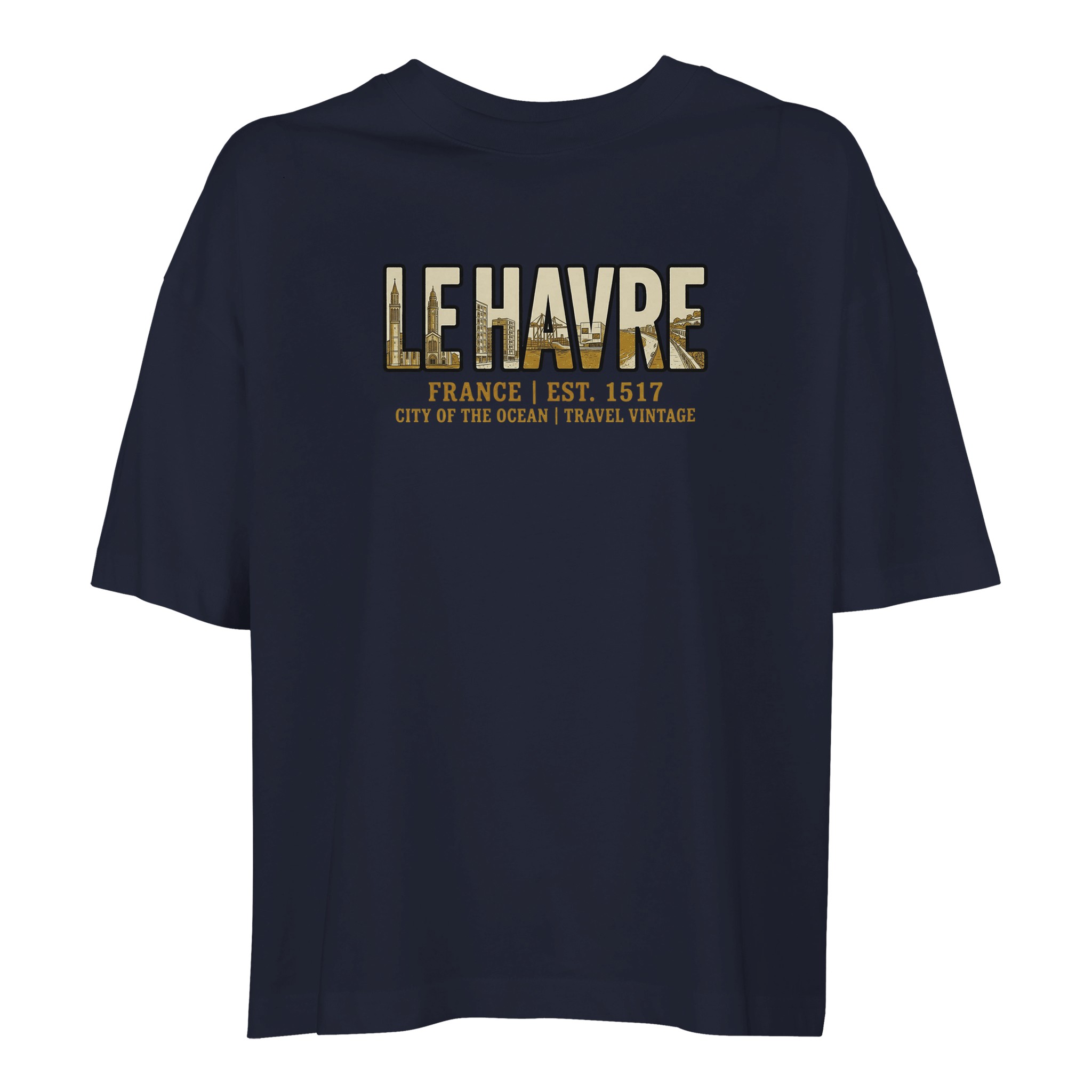 T-shirt Le Havre femme ample coton bio ville T-shirt Le Havre femme ample coton bio ville