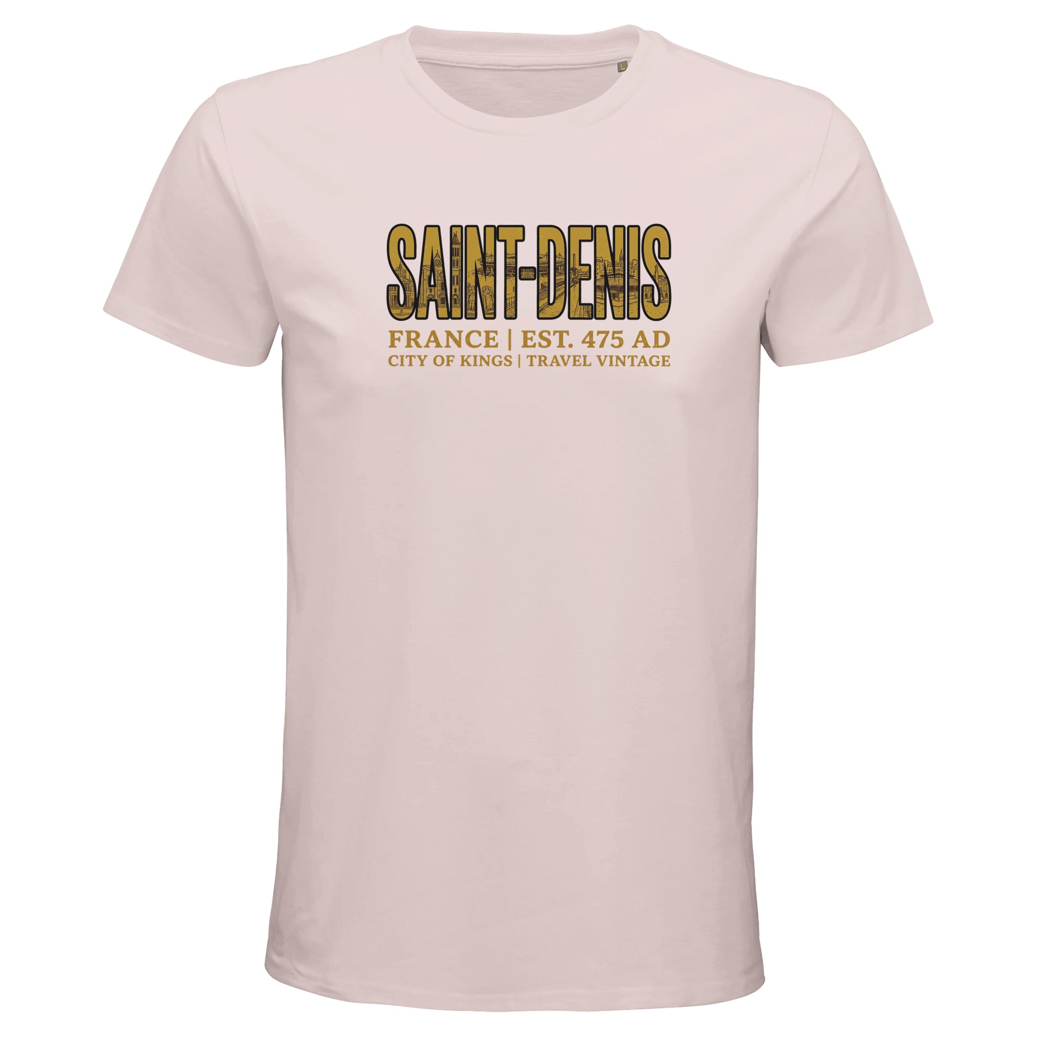 T-shirt Saint-Denis homme bio ajusté ville T-shirt Saint-Denis homme bio ajusté ville
