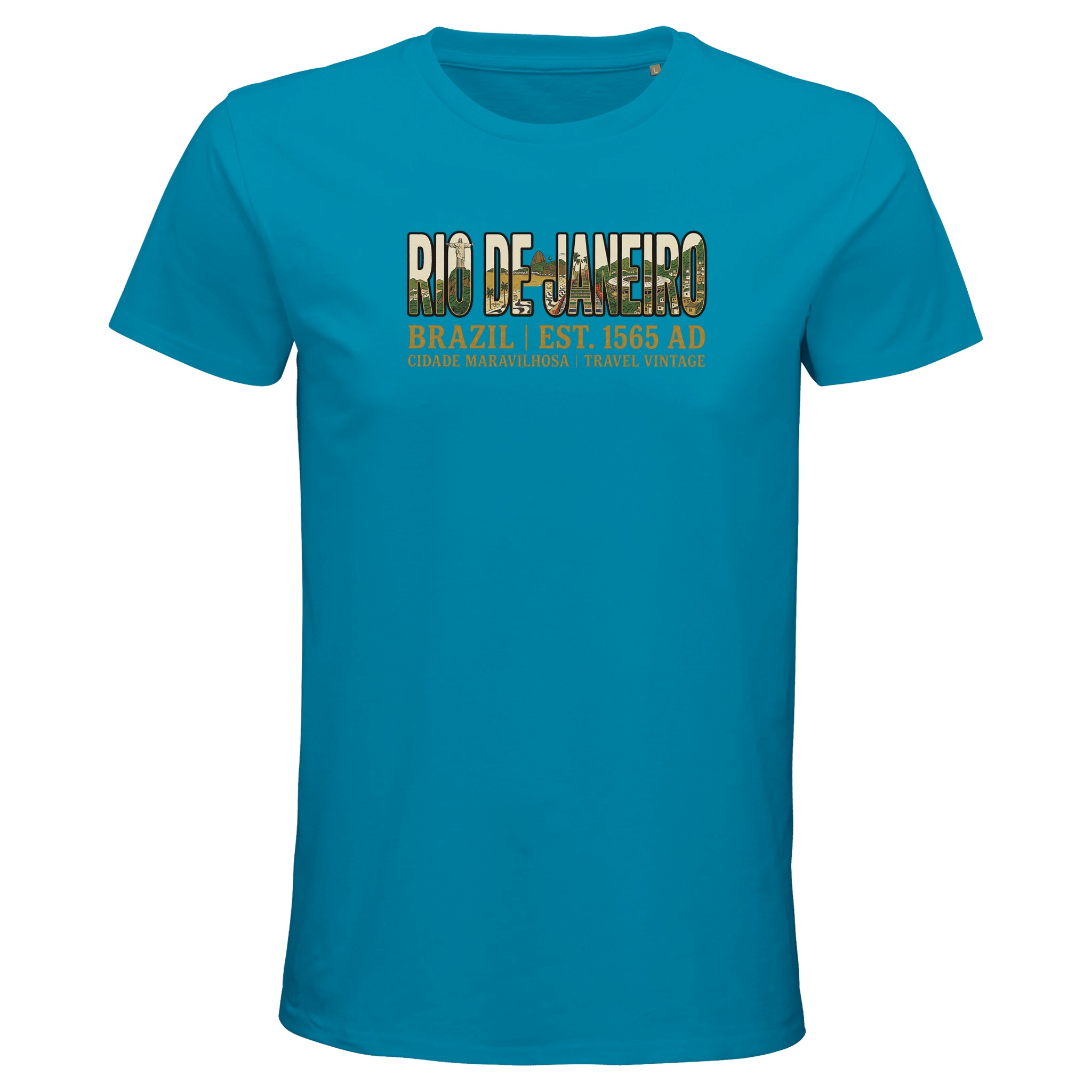 T-shirt Rio de Janeiro homme bio ajusté T-shirt Rio de Janeiro homme bio ajusté, coloris Aqua