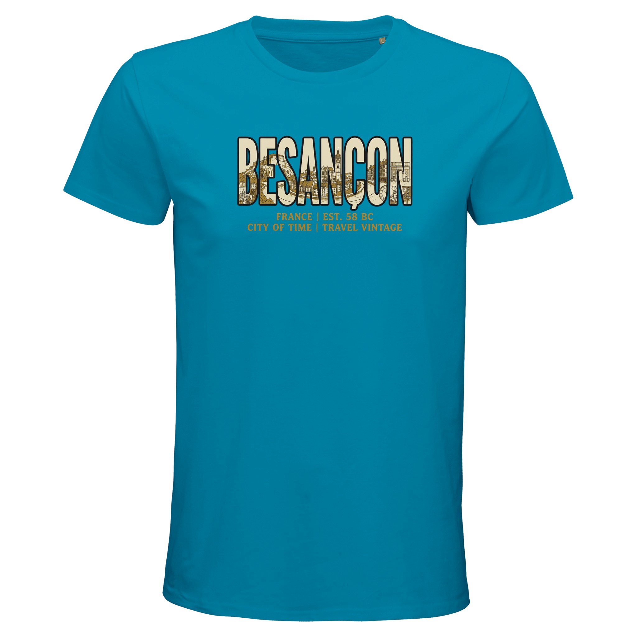 T-shirt Besançon homme bio ajusté T-shirt Besançon homme bio ajusté