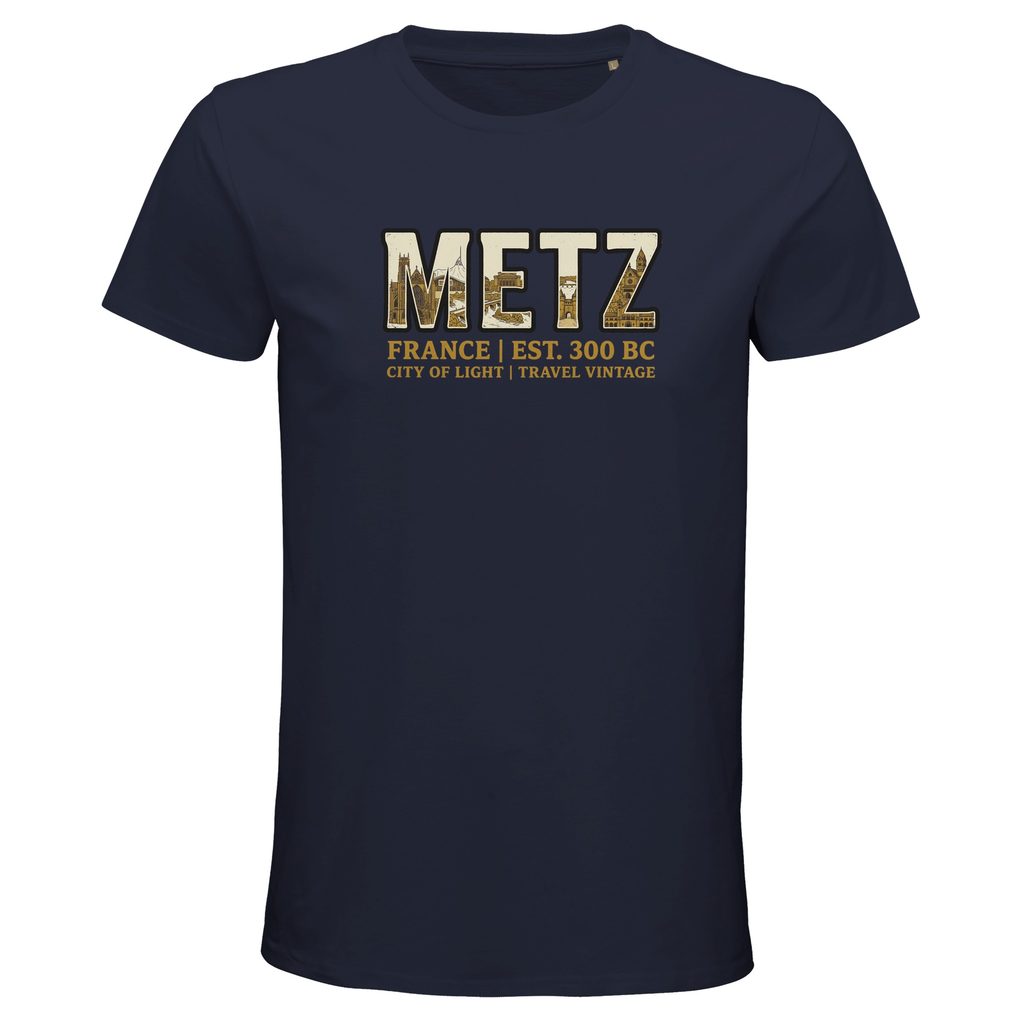T-shirt Metz homme bio ajusté | Ville de Metz T-shirt Metz homme bio ajusté | Ville de Metz