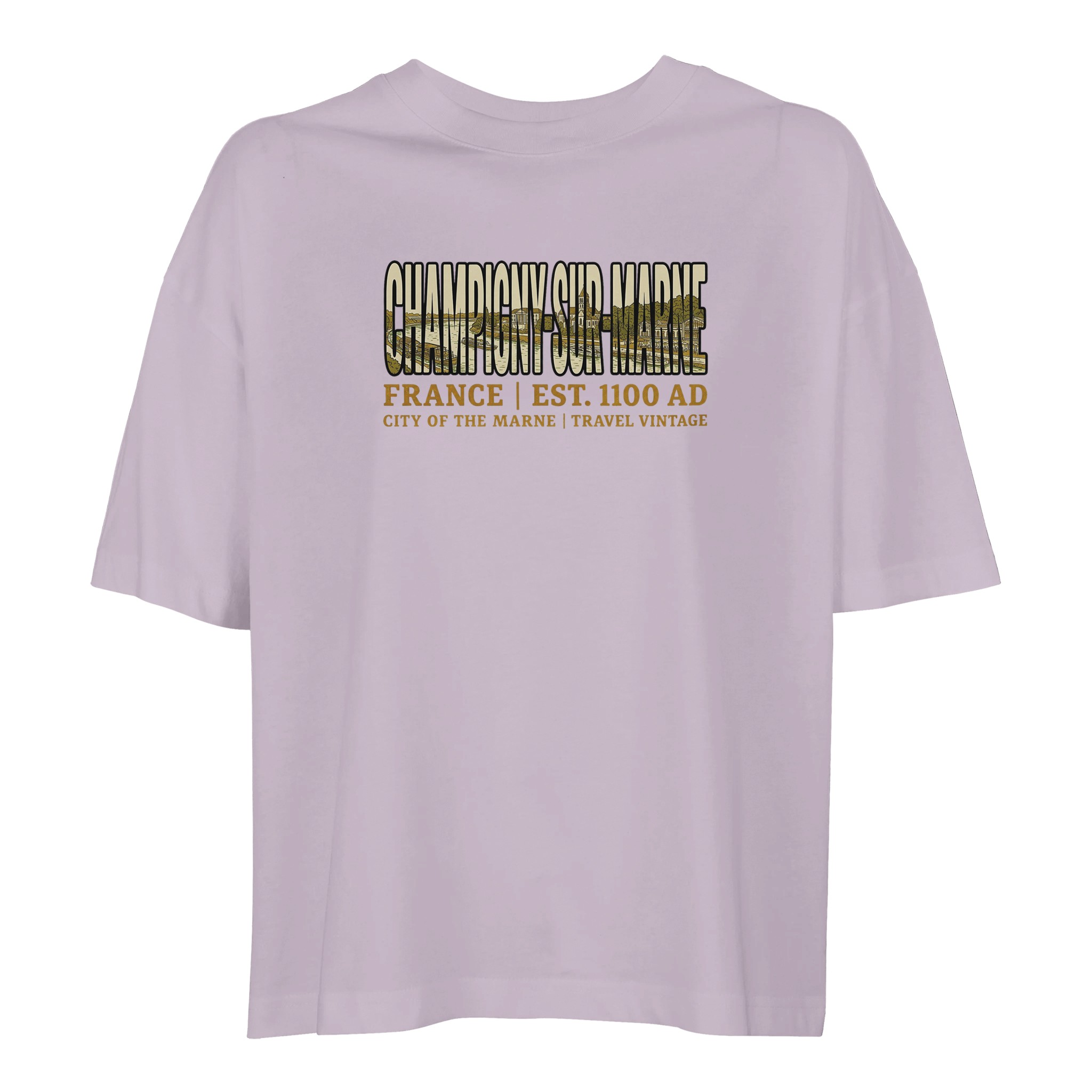 T-shirt Champigny-sur-Marne femme ample coton bio T-shirt Champigny-sur-Marne femme ample coton bio