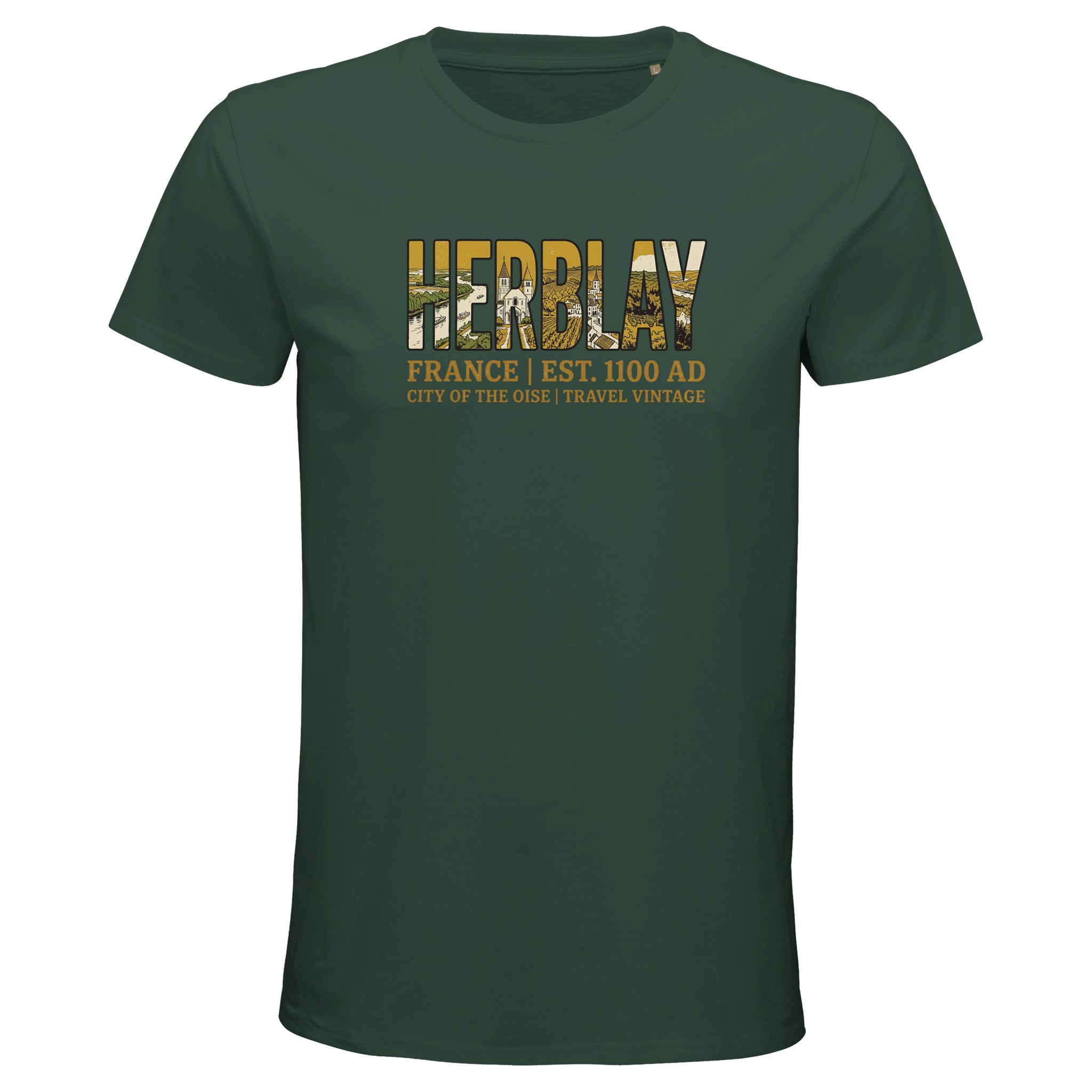 T-shirt Herblay homme bio ajusté ville de lOise T-shirt Herblay homme bio ajusté ville de lOise