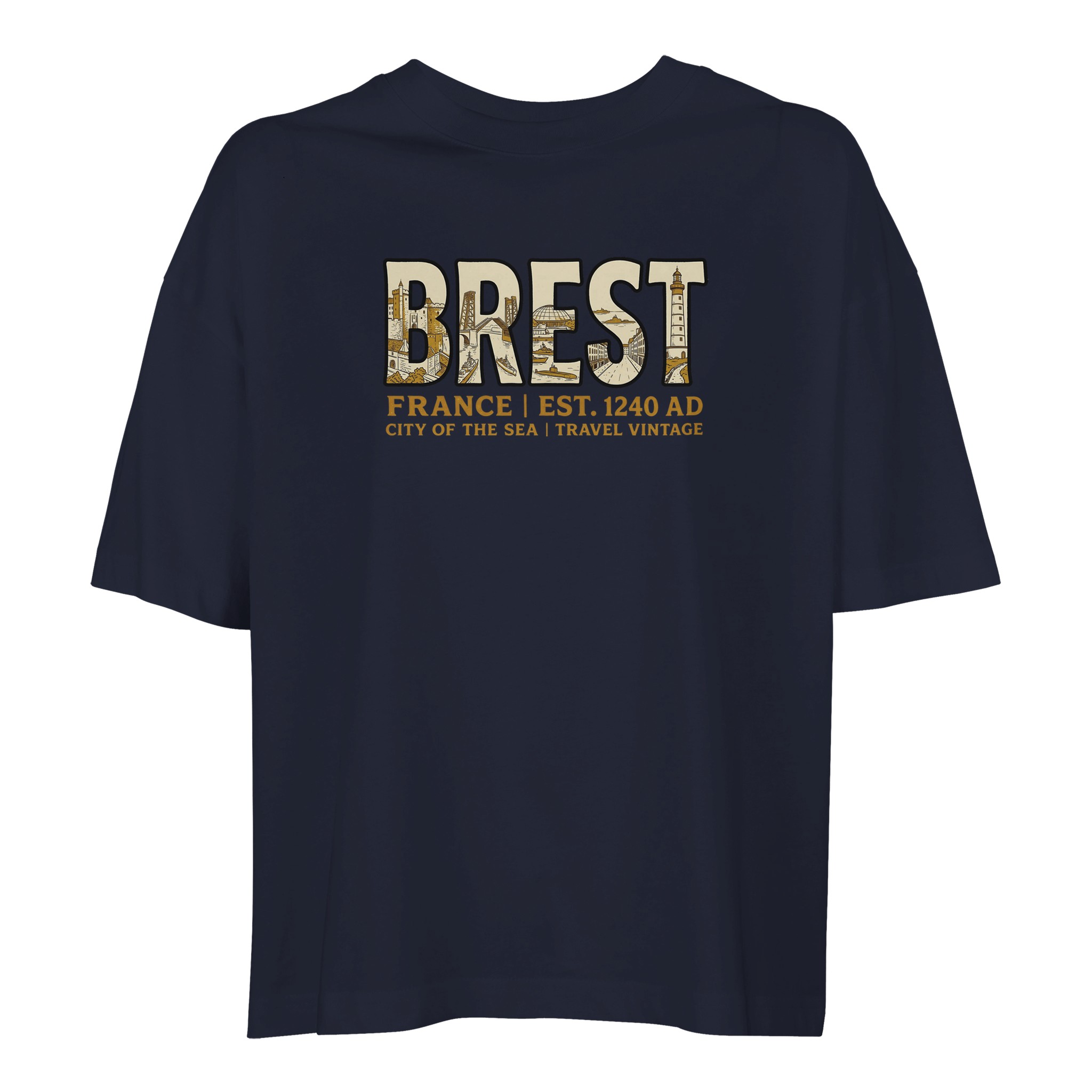 T-shirt Brest femme ample coton bio en conversion T-shirt Brest femme ample coton bio en conversion