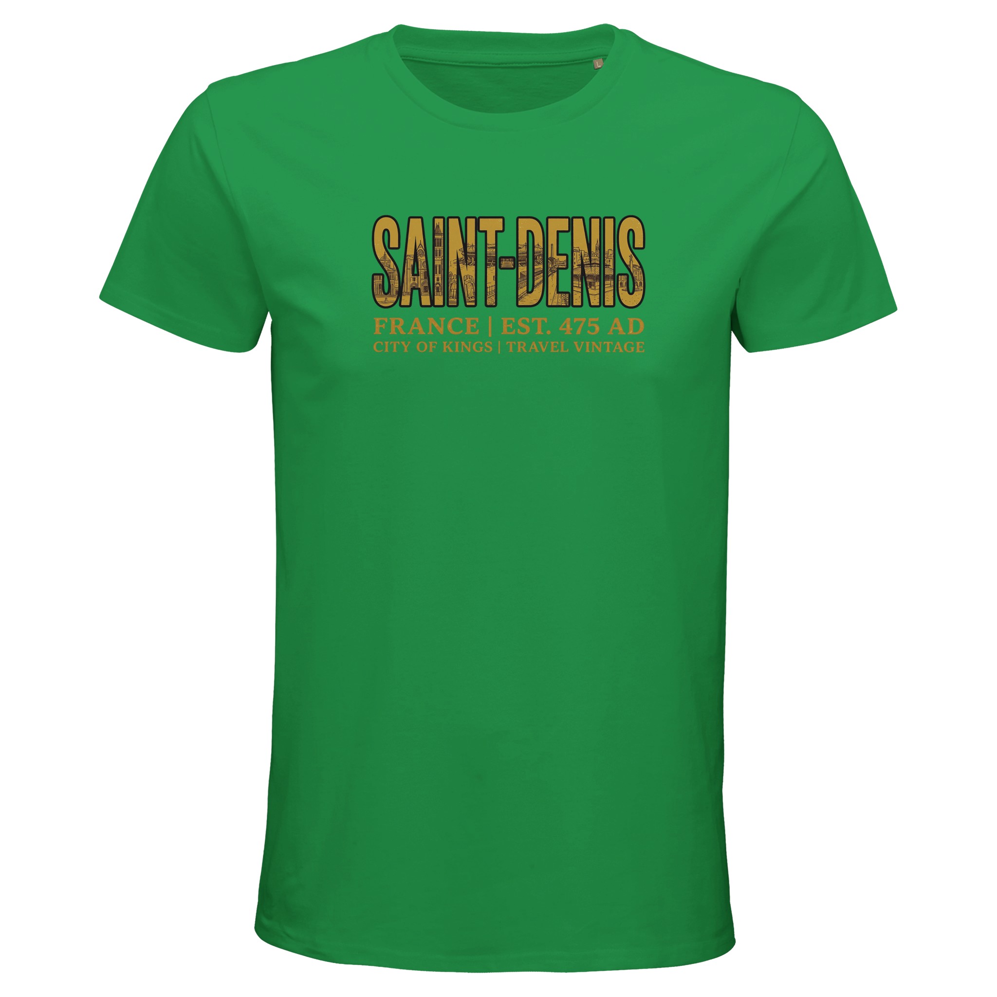 T-shirt Saint-Denis homme bio ajusté ville T-shirt Saint-Denis homme bio ajusté ville