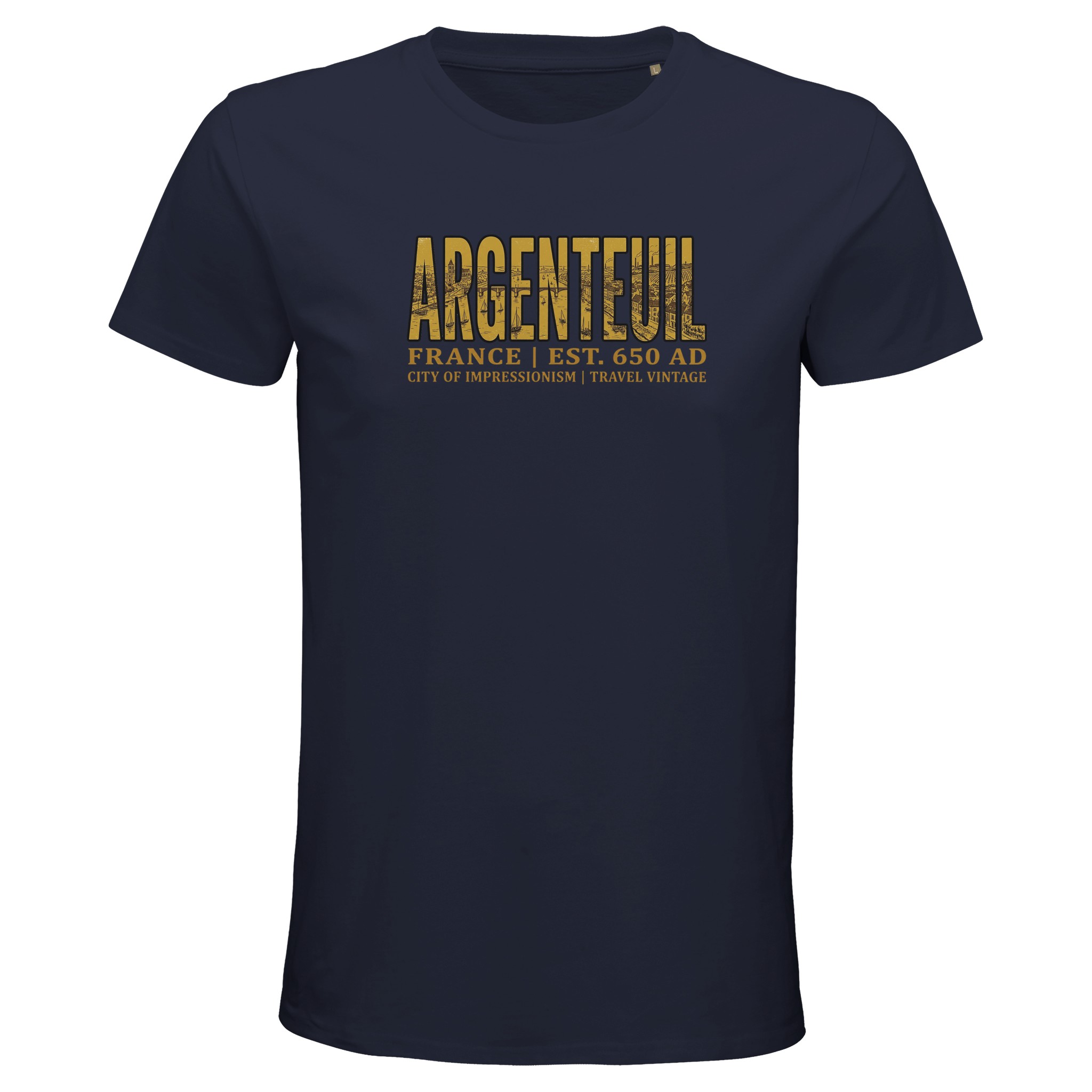 T-shirt Argenteuil homme bio ajusté ville française T-shirt Argenteuil homme bio ajusté ville française