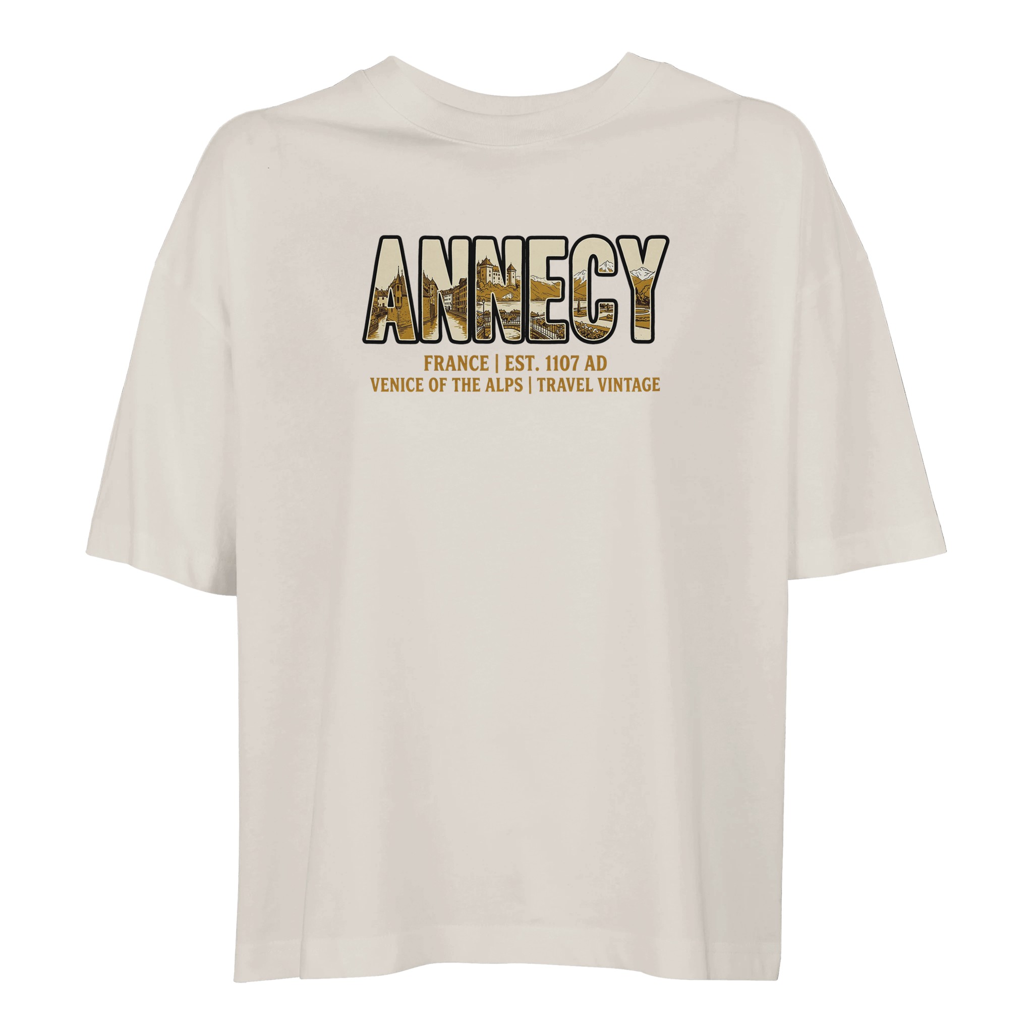 T-shirt Annecy femme ample coton bio ville T-shirt Annecy femme ample coton bio ville