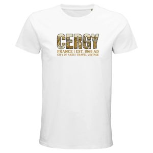 T-shirt Cergy homme bio ajusté ville France T-shirt Cergy homme bio ajusté ville France