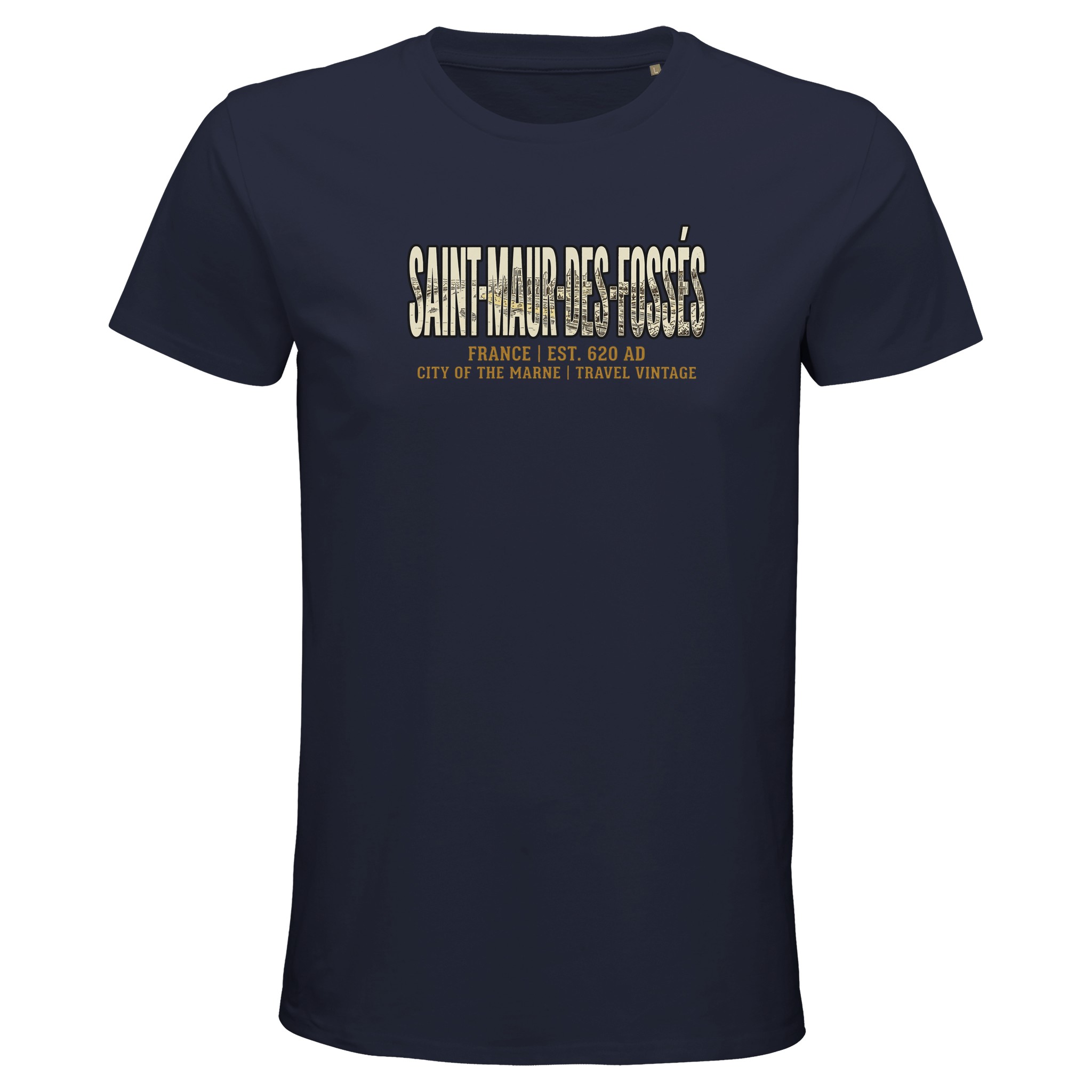 T-shirt Saint-Maur-des-Fossés homme bio ajusté T-shirt Saint-Maur-des-Fossés homme bio ajusté