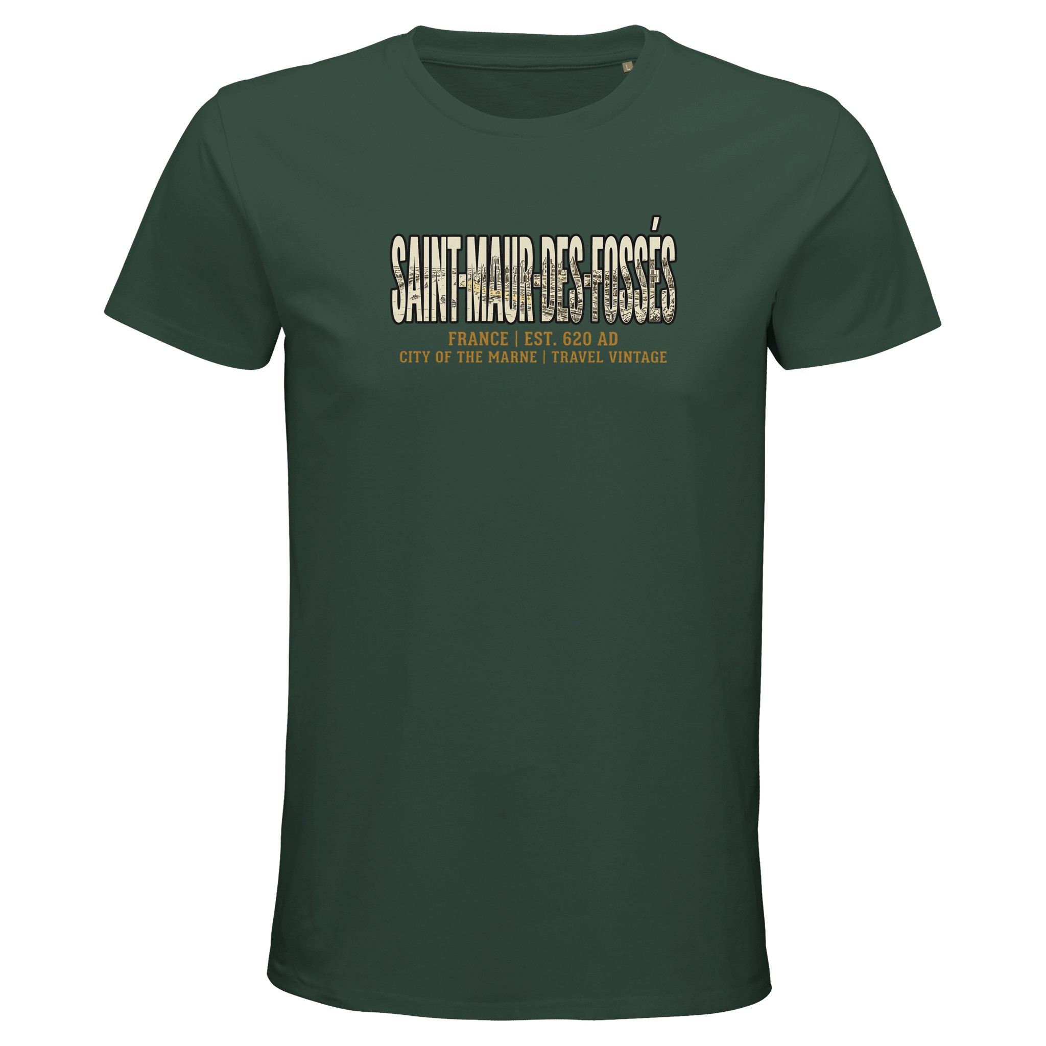 T-shirt Saint-Maur-des-Fossés homme bio ajusté T-shirt Saint-Maur-des-Fossés homme bio ajusté
