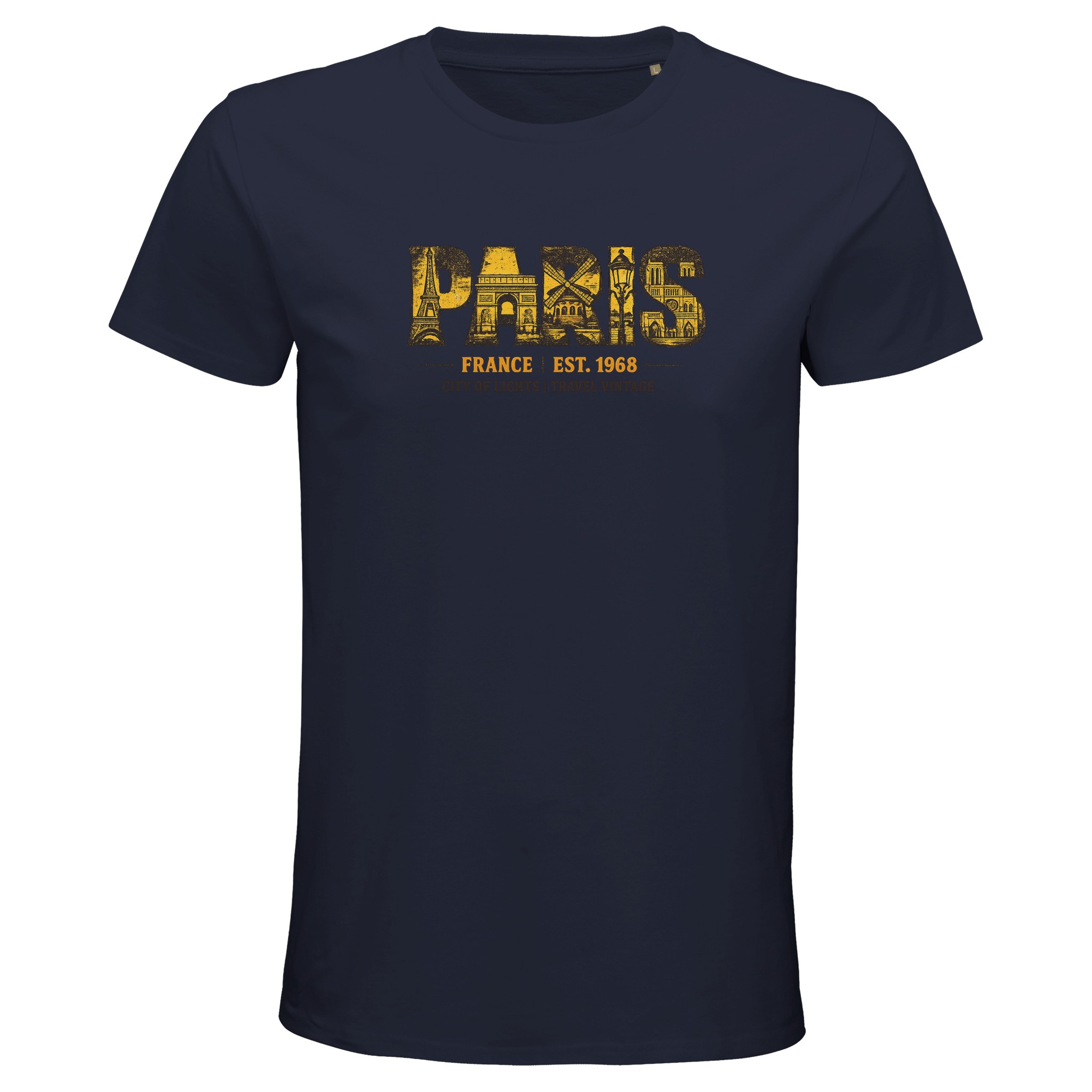 T-shirt Paris homme bio ajusté ville lumière T-shirt Paris homme bio ajusté ville lumière