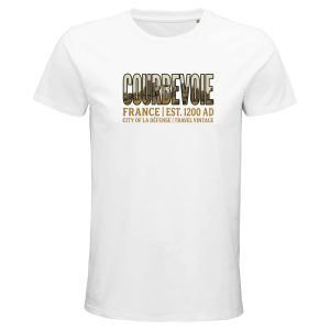 T-shirt Courbevoie homme bio ajusté ville française T-shirt Courbevoie homme bio ajusté ville française
