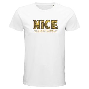 T-shirt Nice homme bio ajusté ville Côte dAzur T-shirt Nice homme bio ajusté ville Côte dAzur