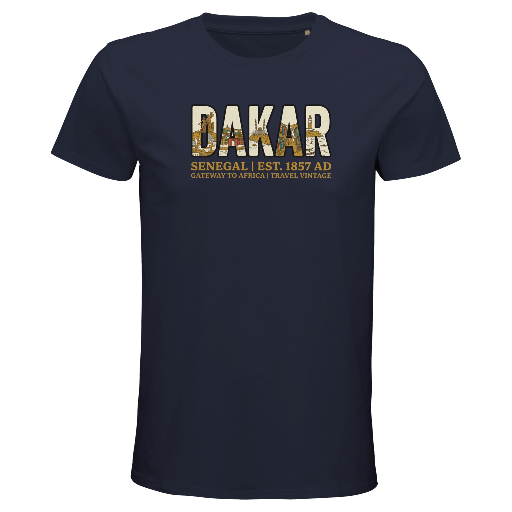T-shirt Dakar homme bio ajusté T-shirt Dakar homme bio ajusté, coloris French Navy