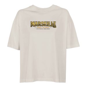 T-shirt Marseille femme ample coton bio conversion T-shirt Marseille femme ample coton bio conversion, coloris Off White