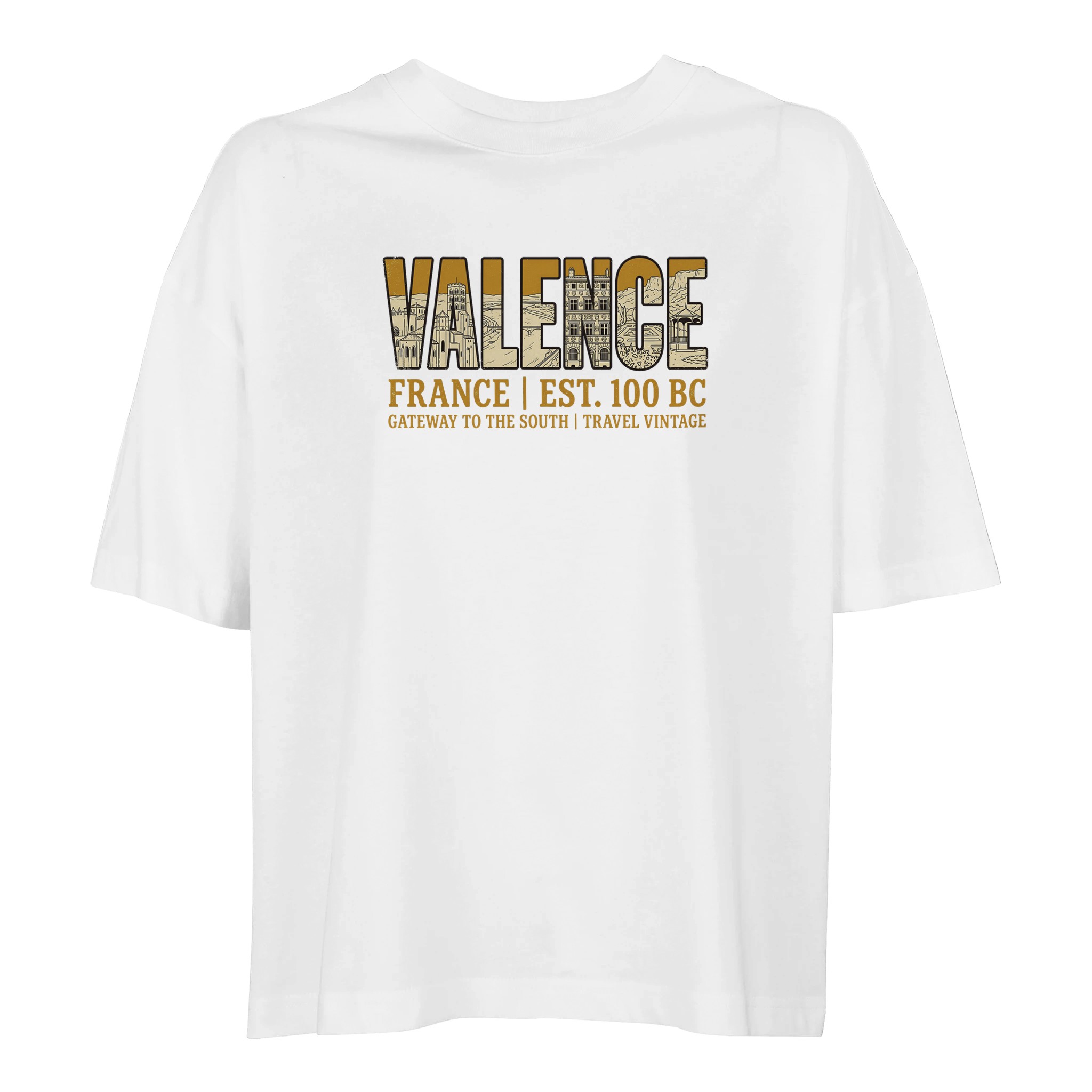 T-shirt Valence femme ample coton bio ville T-shirt Valence femme ample coton bio ville