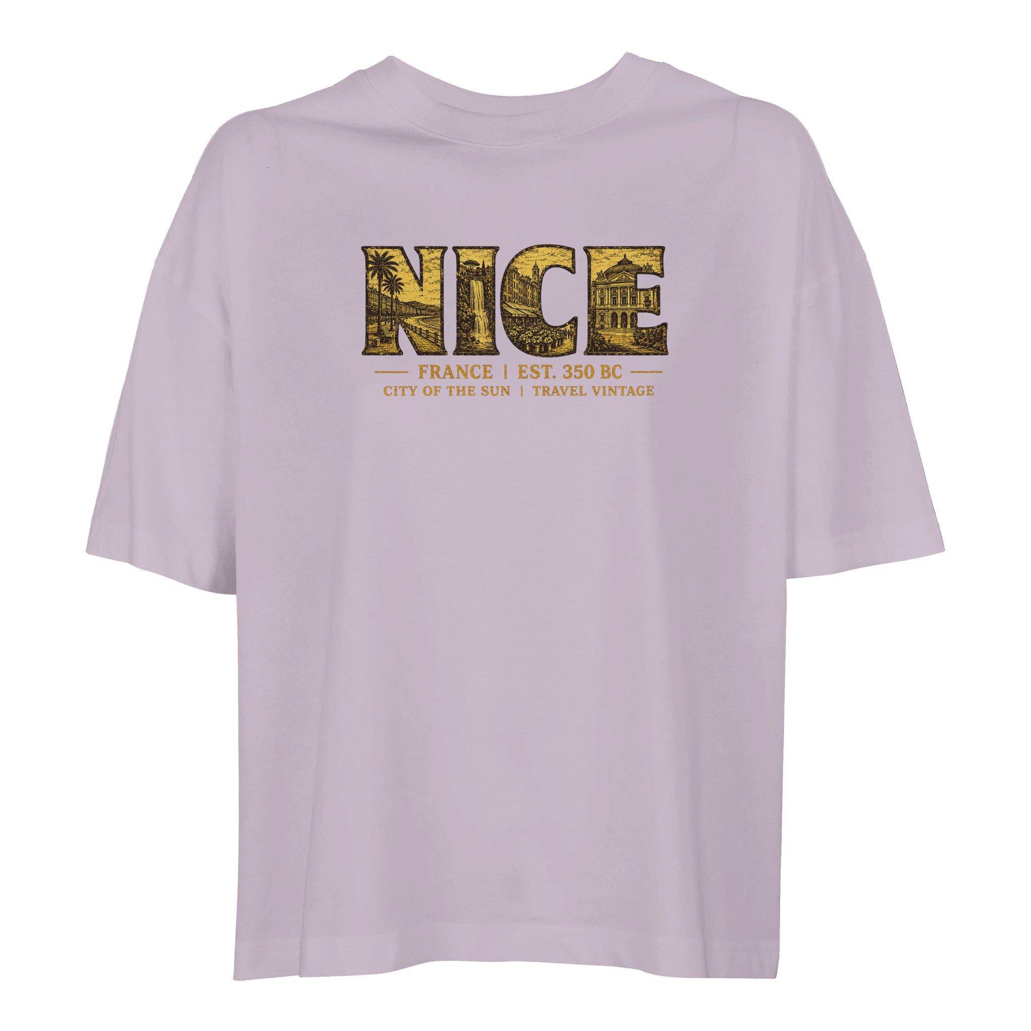 T-shirt Nice femme ample coton bio ville soleil T-shirt Nice femme ample coton bio ville soleil