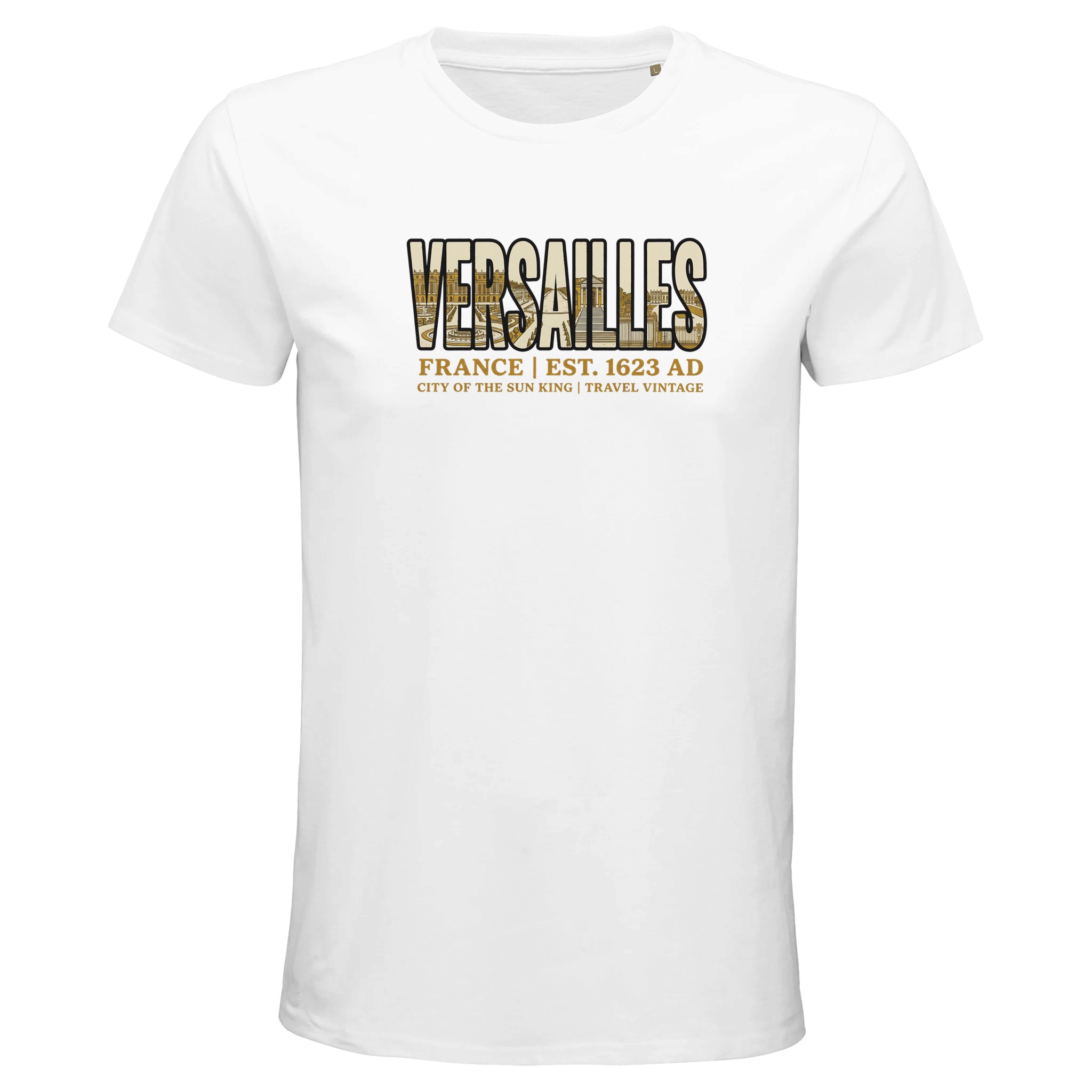 T-shirt Versailles homme bio ajusté ville iconique T-shirt Versailles homme bio ajusté ville iconique