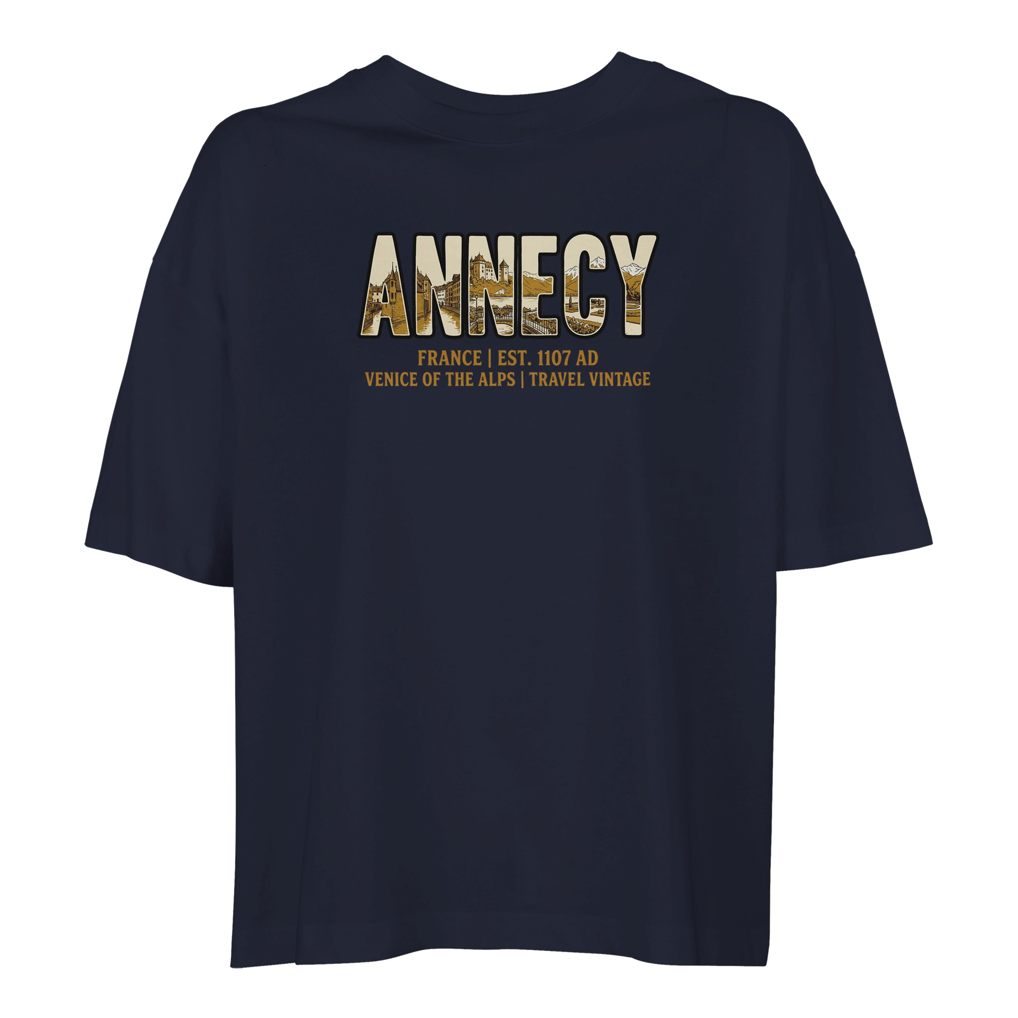 T-shirt Annecy femme ample coton bio ville T-shirt Annecy femme ample coton bio ville