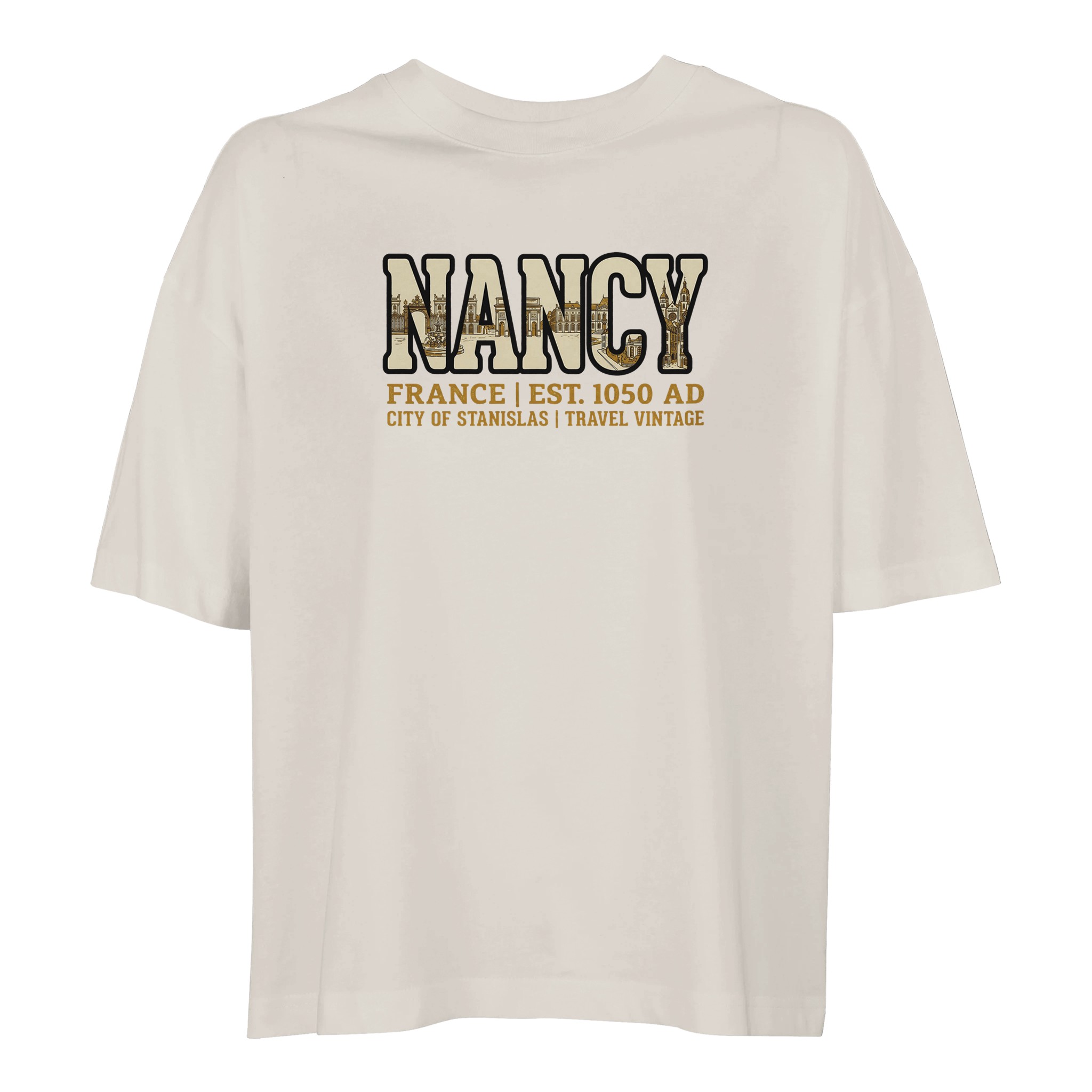 T-shirt Nancy femme ample coton bio ville française T-shirt Nancy femme ample coton bio ville française