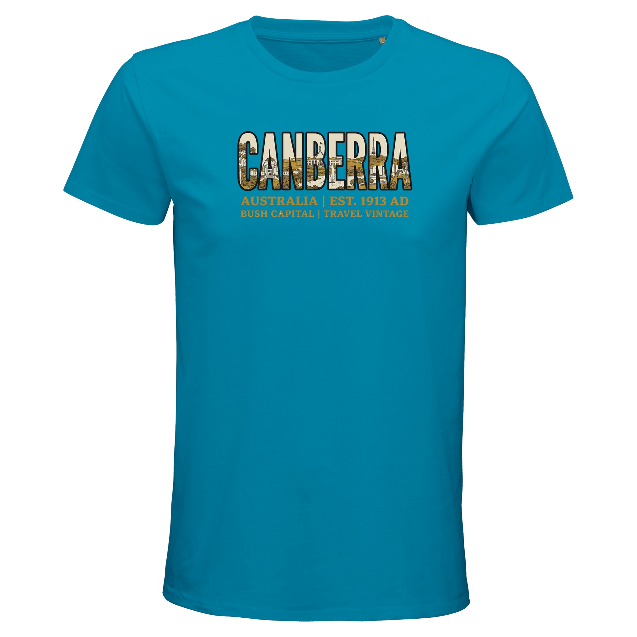 T-shirt Canberra homme bio ajusté T-shirt Canberra homme bio ajusté, coloris Aqua