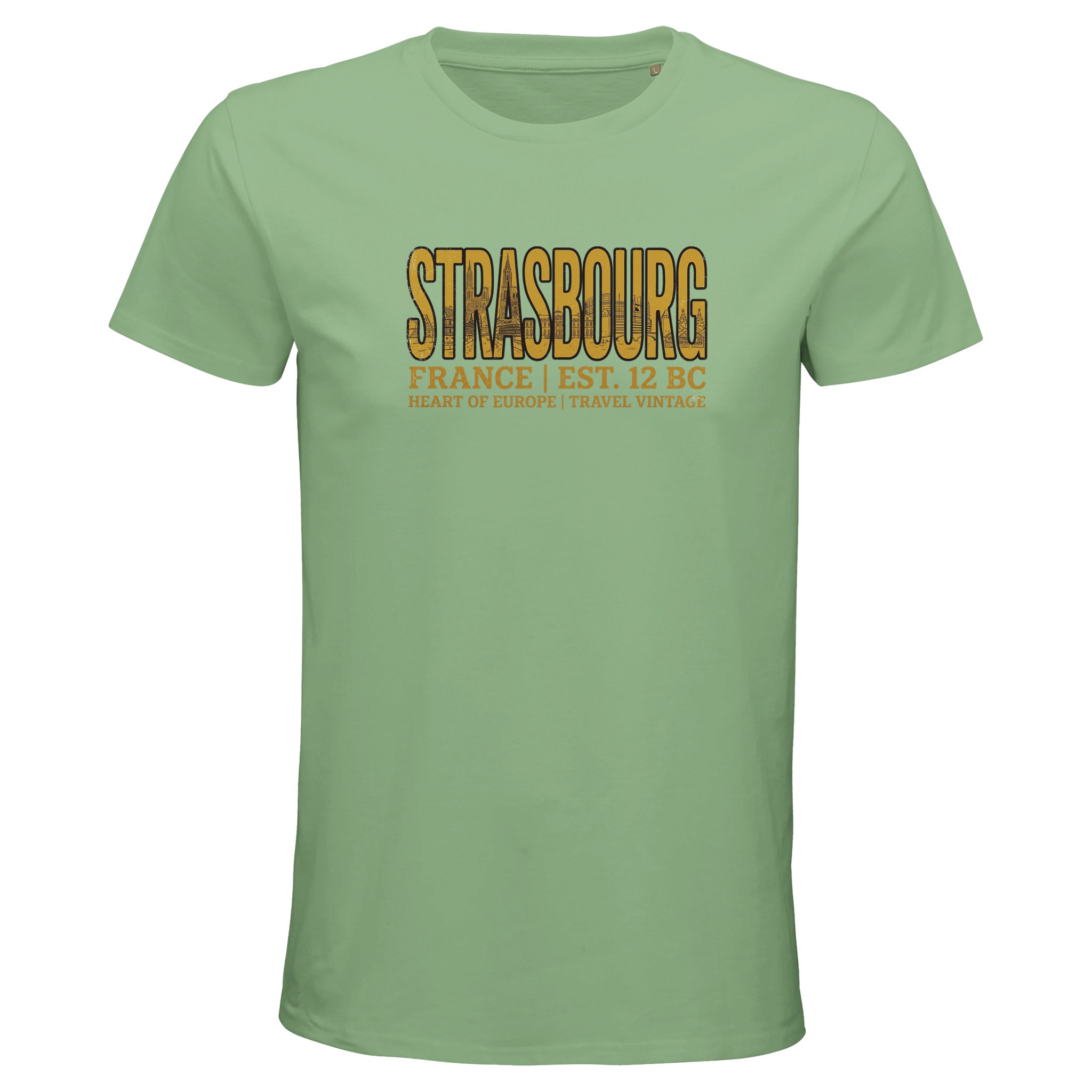 T-shirt Strasbourg homme bio ajusté ville France T-shirt Strasbourg homme bio ajusté ville France