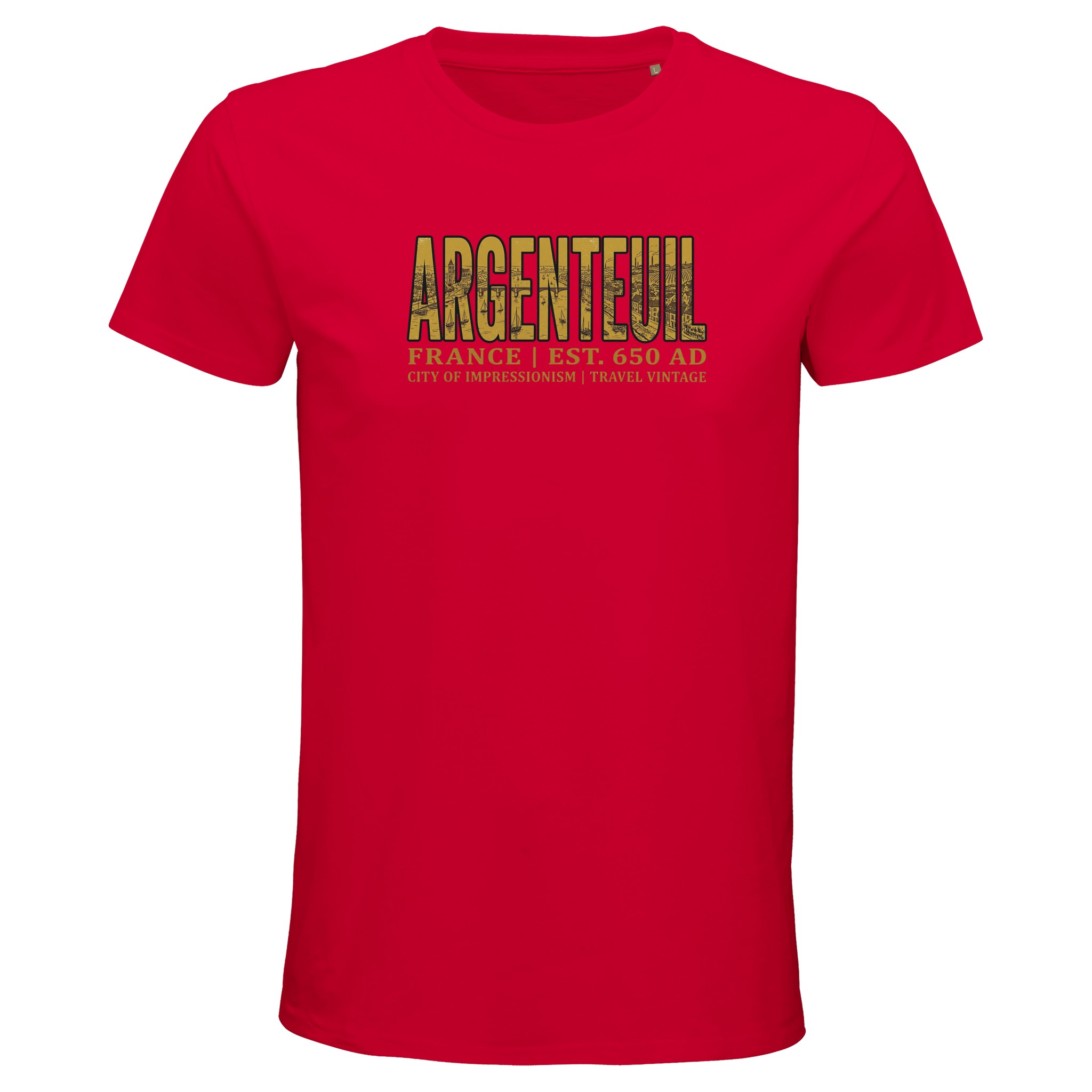 T-shirt Argenteuil homme bio ajusté ville française T-shirt Argenteuil homme bio ajusté ville française
