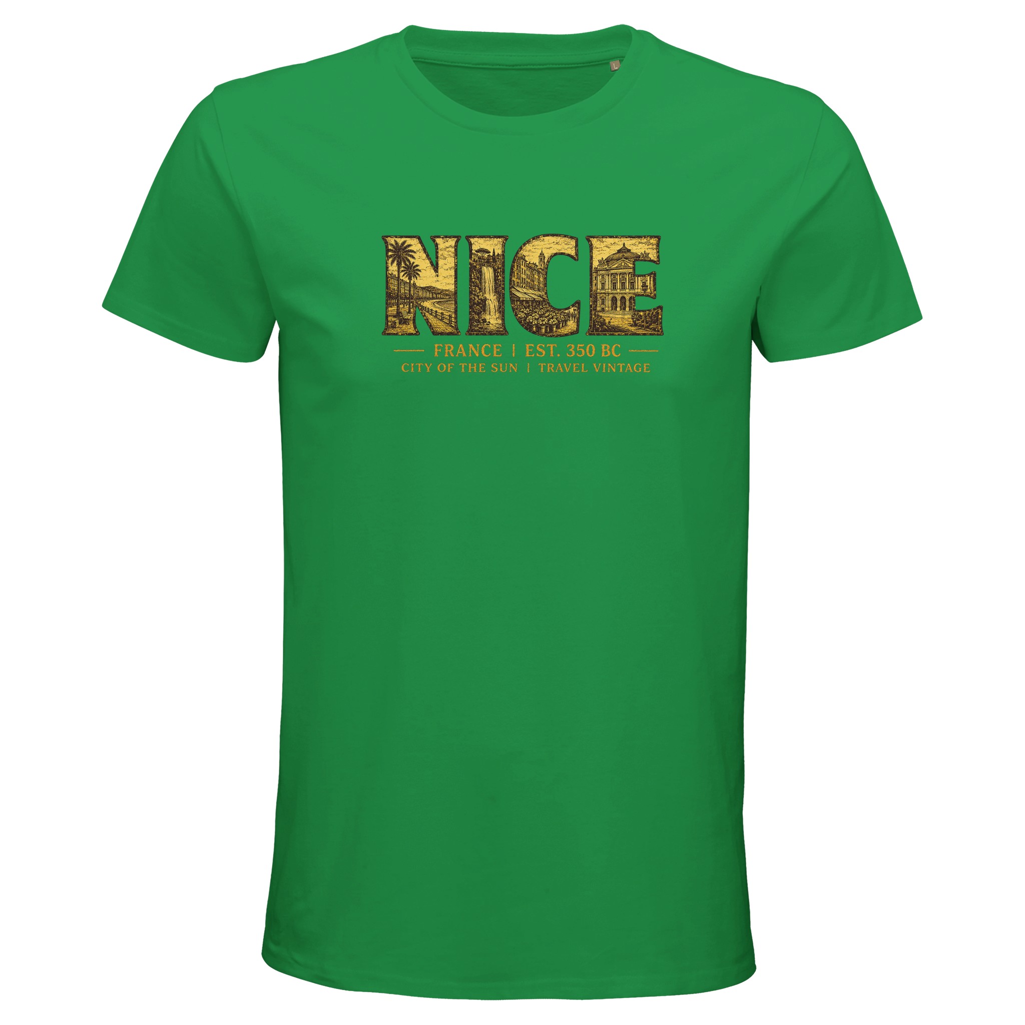 T-shirt Nice homme bio ajusté ville Côte dAzur T-shirt Nice homme bio ajusté ville Côte dAzur