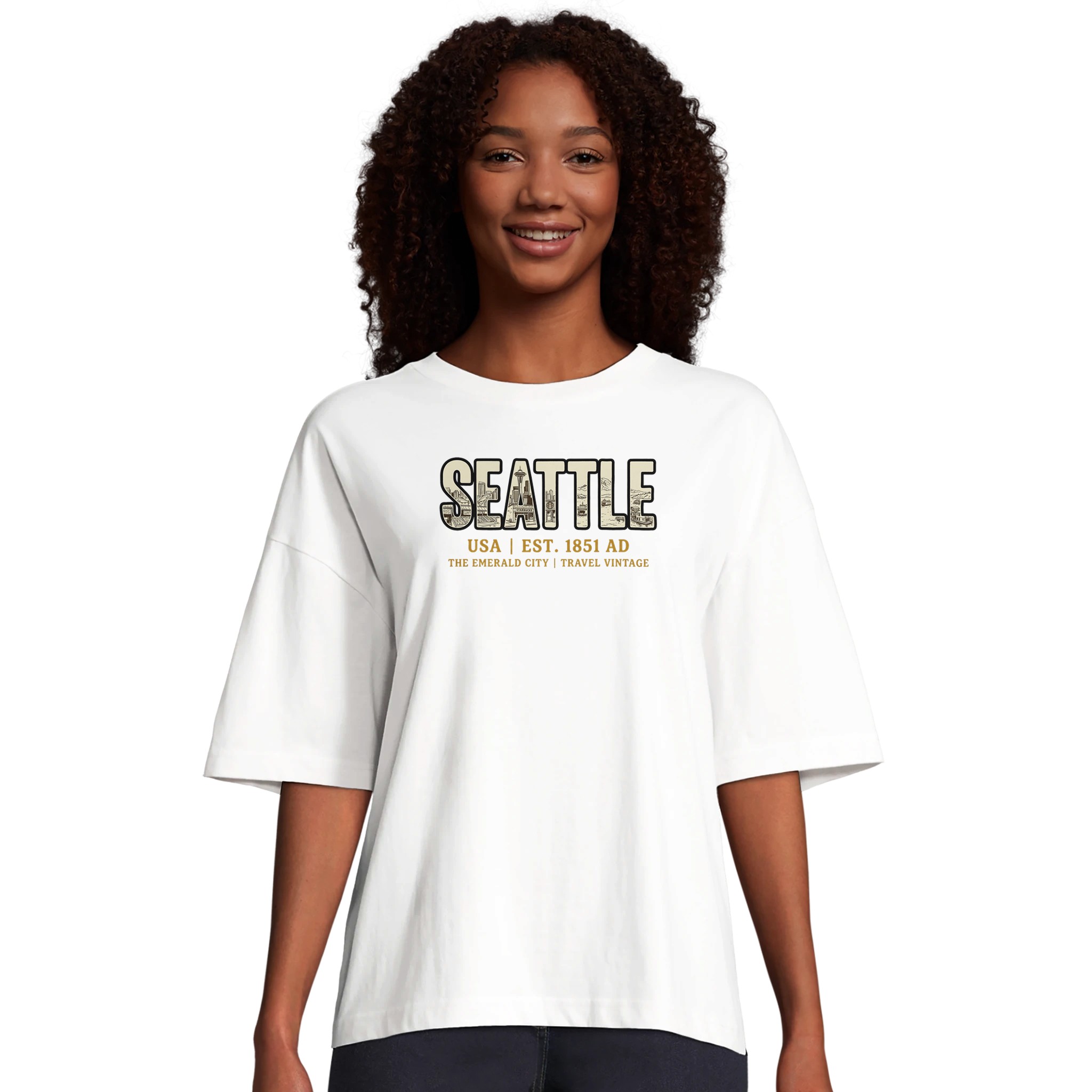 T-shirt Seattle femme ample coton bio conversion T-shirt Seattle femme ample coton bio conversion