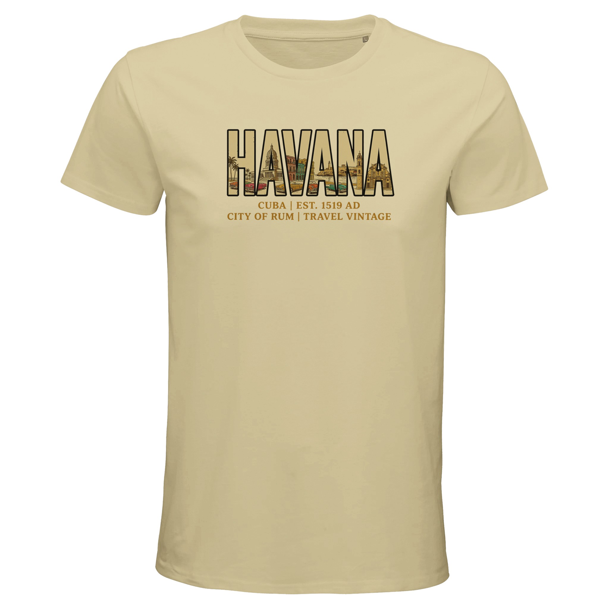 T-shirt La Havane homme bio ajusté T-shirt La Havane homme bio ajusté, coloris Natural