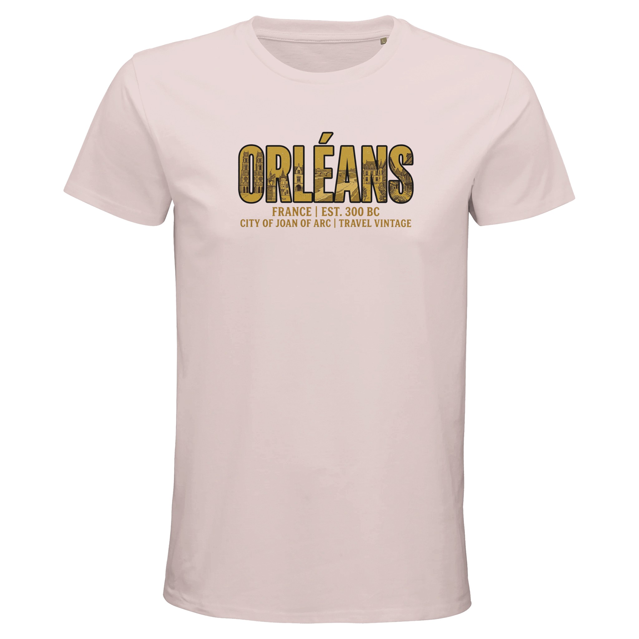 T-shirt Orléans homme bio ajusté ville française T-shirt Orléans homme bio ajusté ville française