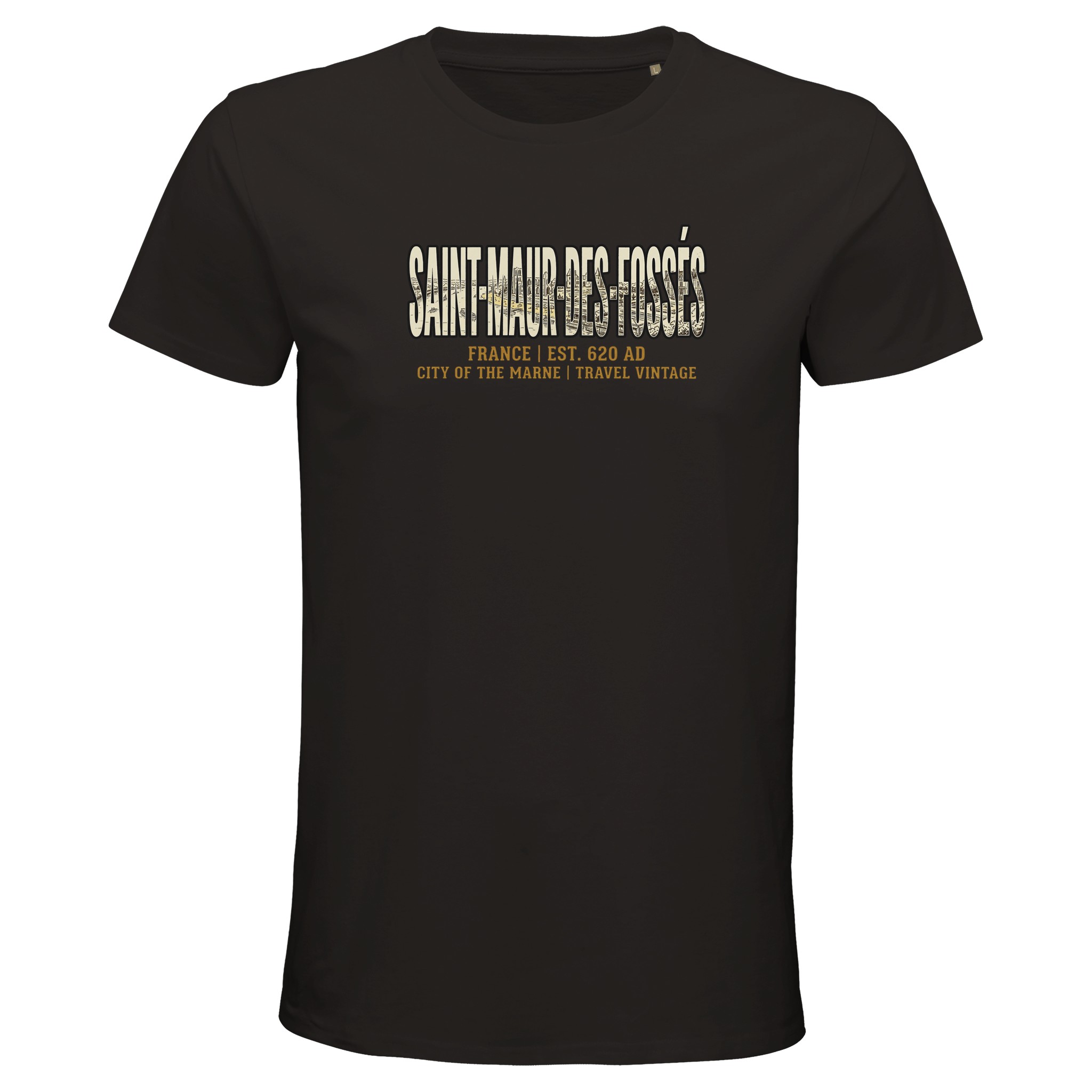 T-shirt Saint-Maur-des-Fossés homme bio ajusté T-shirt Saint-Maur-des-Fossés homme bio ajusté