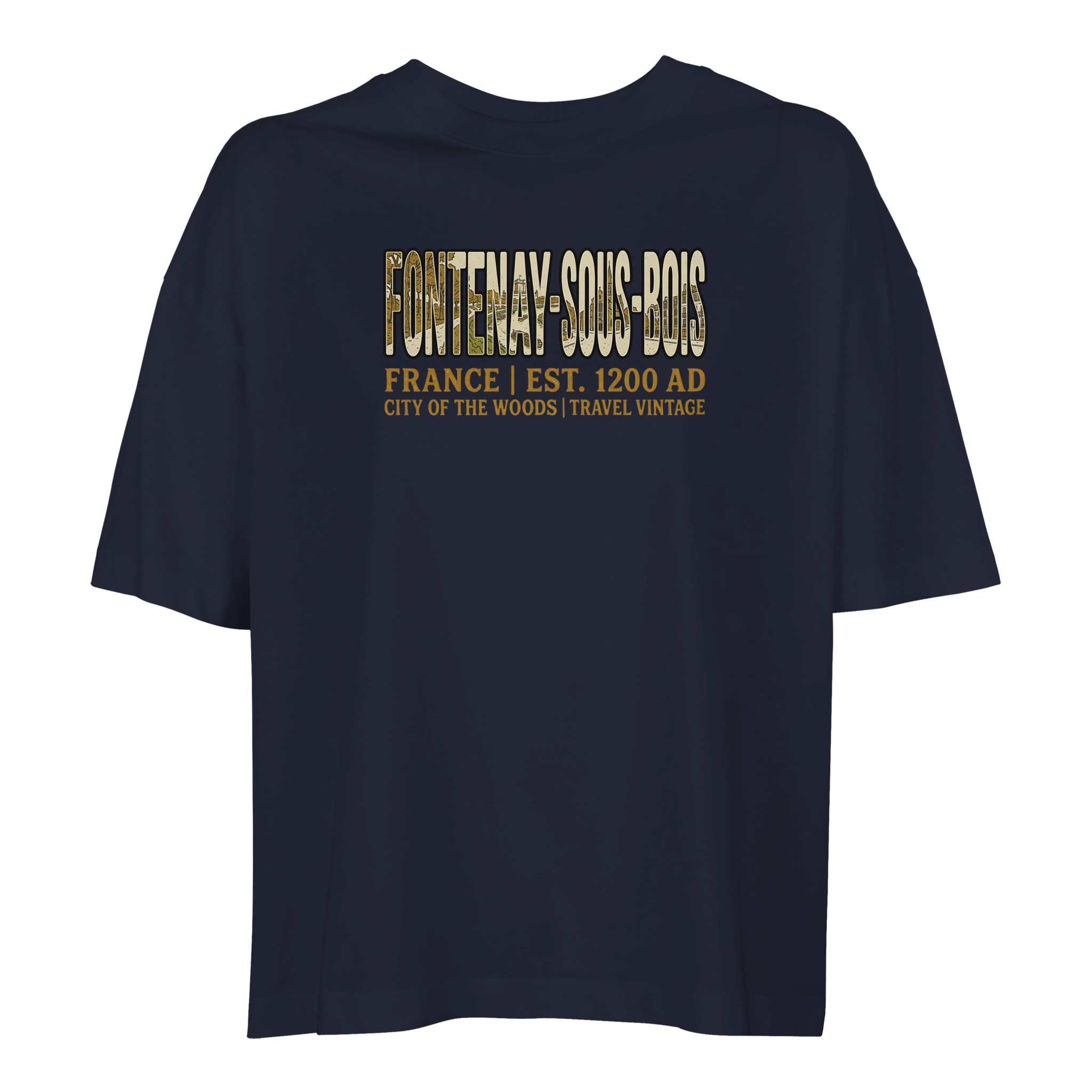 T-shirt Fontenay-sous-Bois femme ample coton bio T-shirt Fontenay-sous-Bois femme ample coton bio