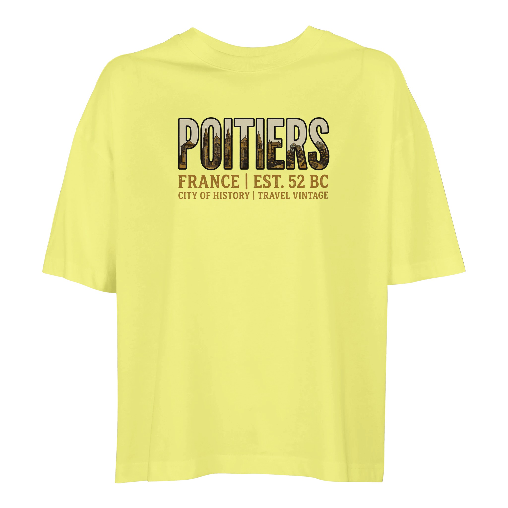 T-shirt Poitiers femme ample coton bio ville française T-shirt Poitiers femme ample coton bio ville française