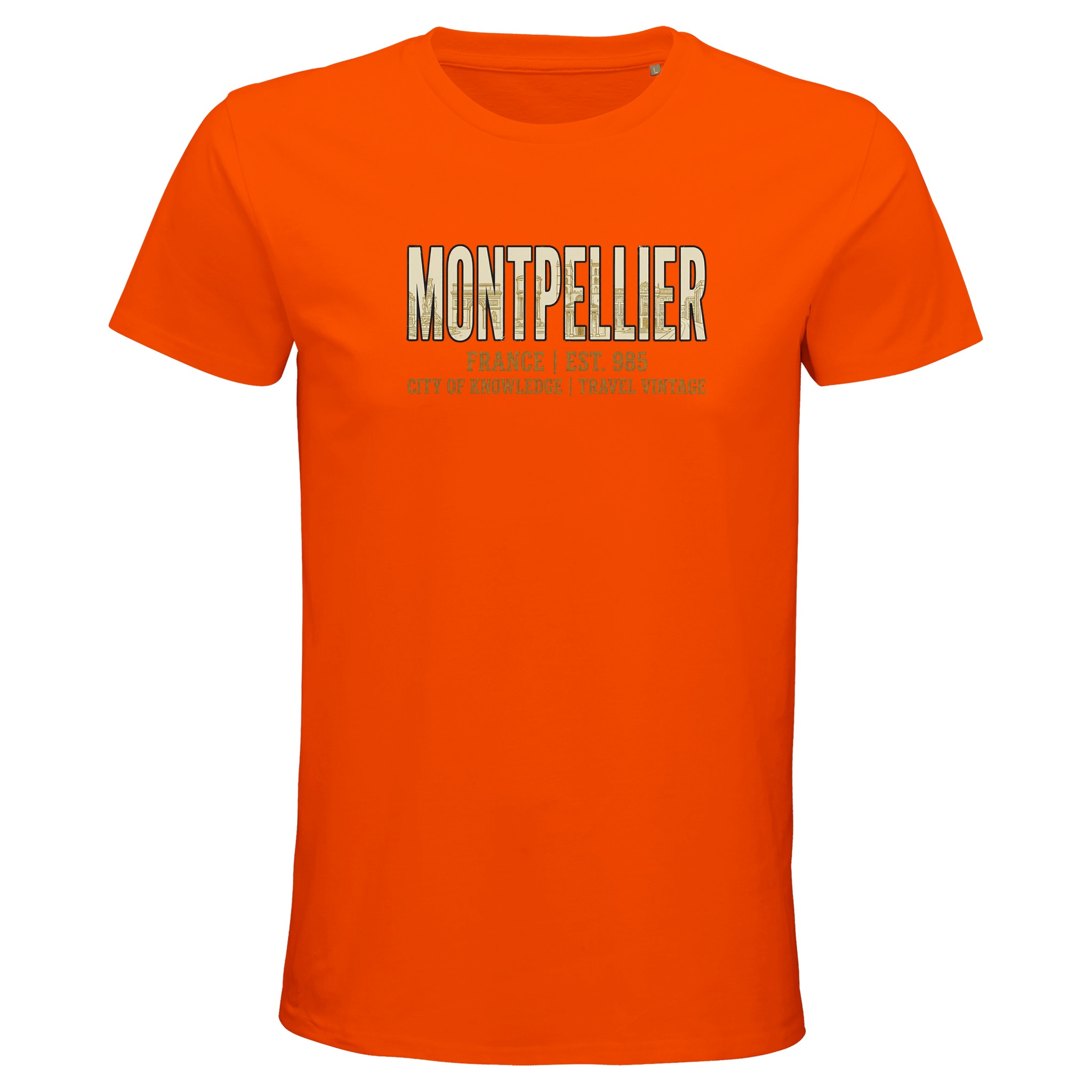 T-shirt Montpellier homme bio ajusté coton premium T-shirt Montpellier homme bio ajusté coton premium