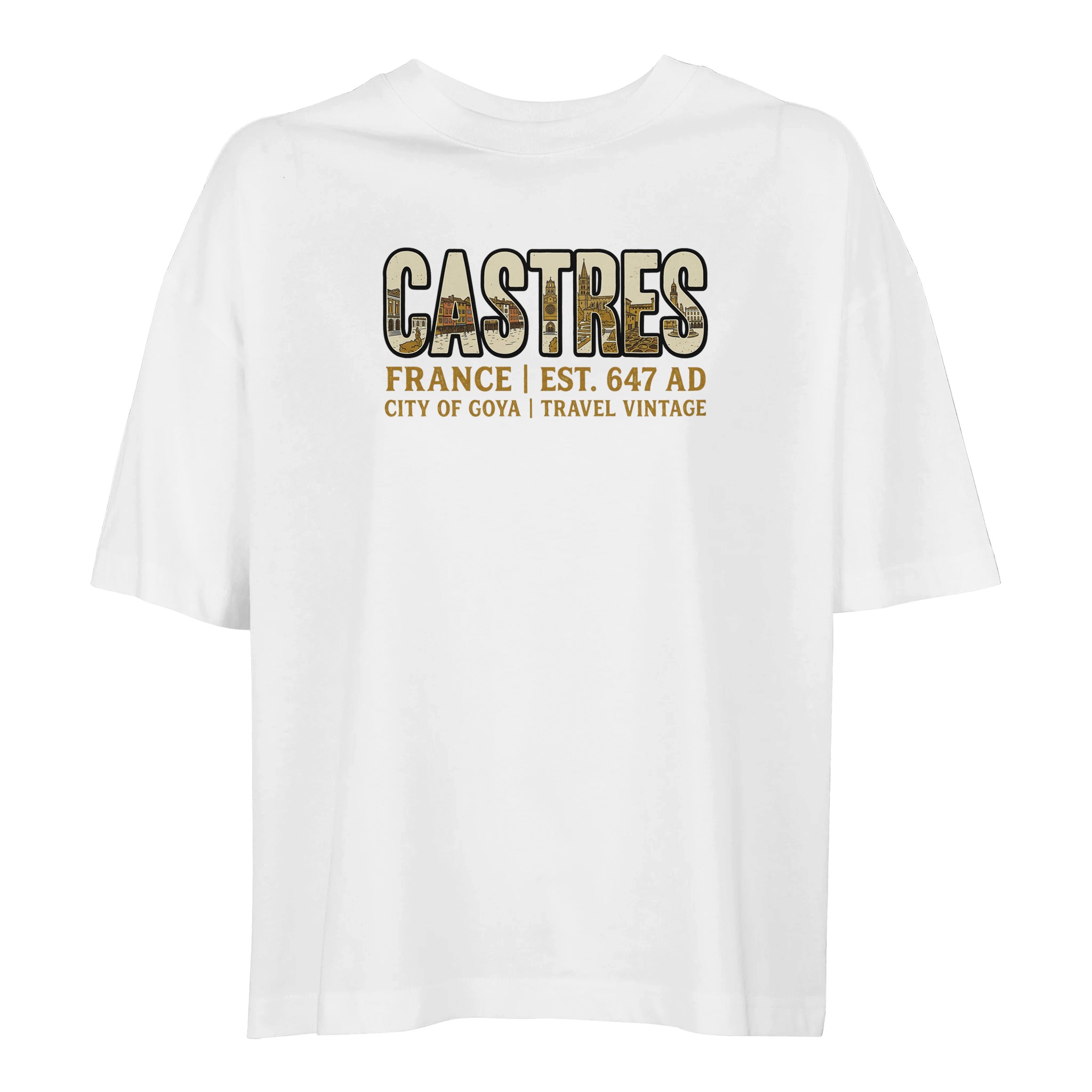 T-shirt Castres femme ample coton bio ville T-shirt Castres femme ample coton bio ville