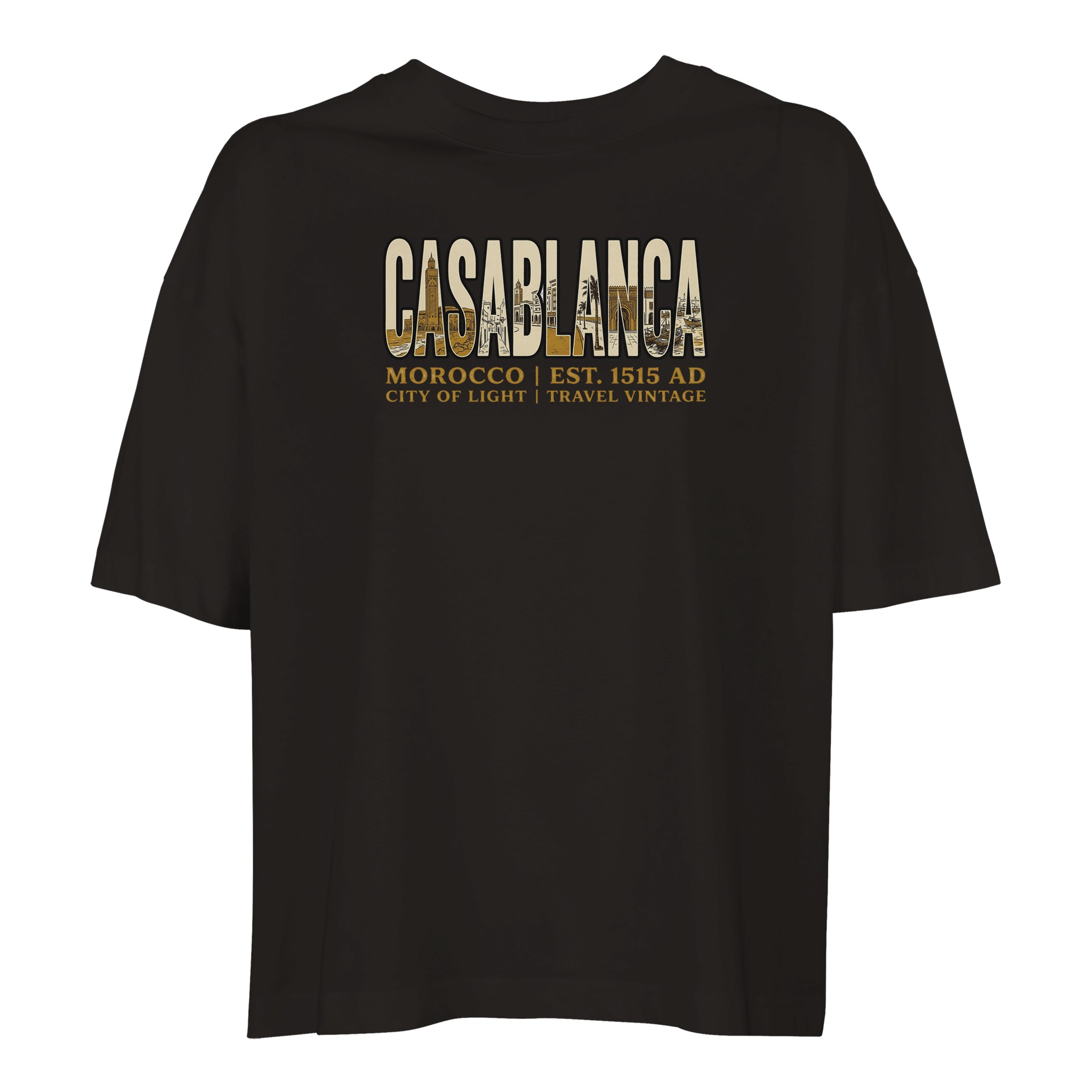 T-shirt Casablanca femme ample coton bio T-shirt Casablanca femme ample coton bio