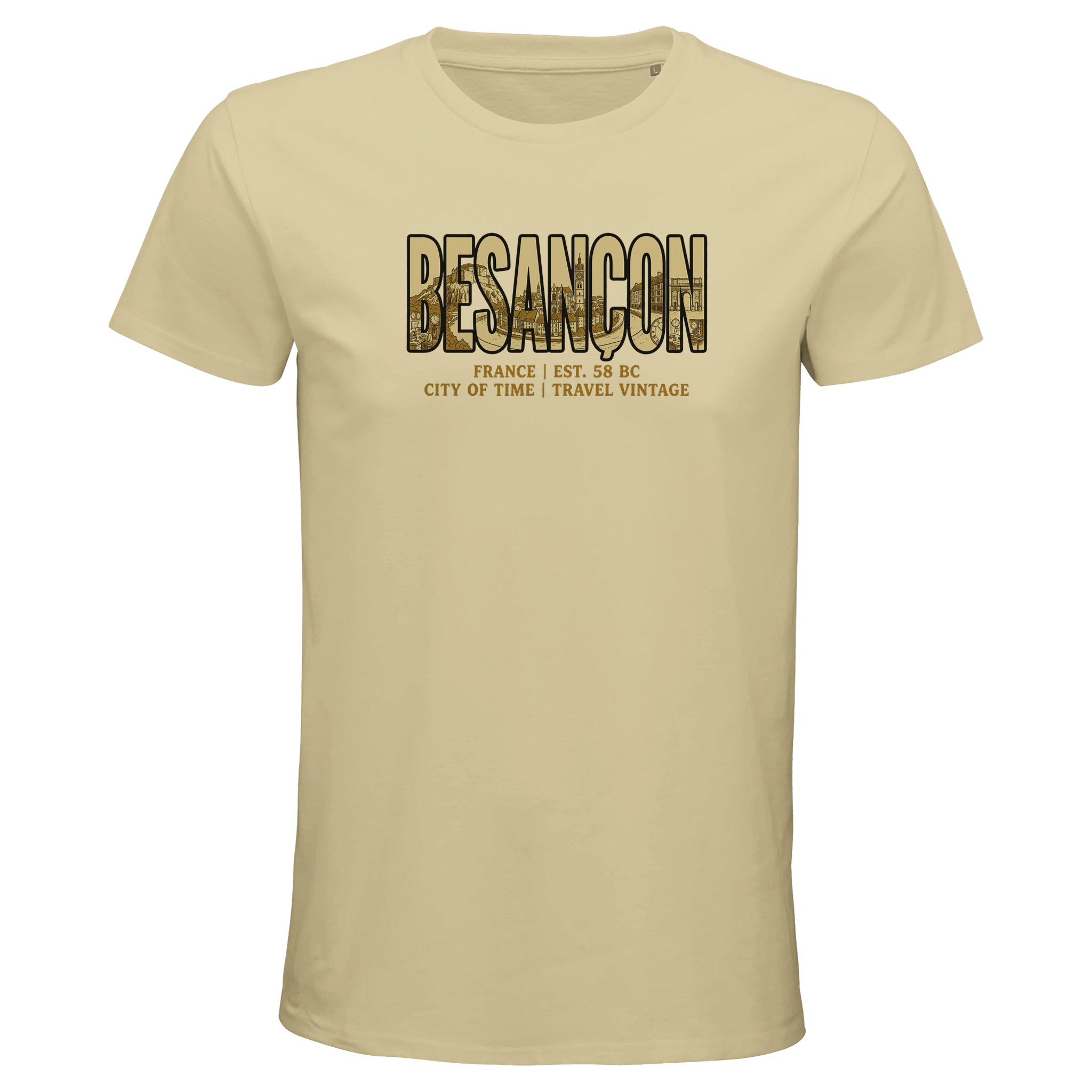T-shirt Besançon homme bio ajusté T-shirt Besançon homme bio ajusté