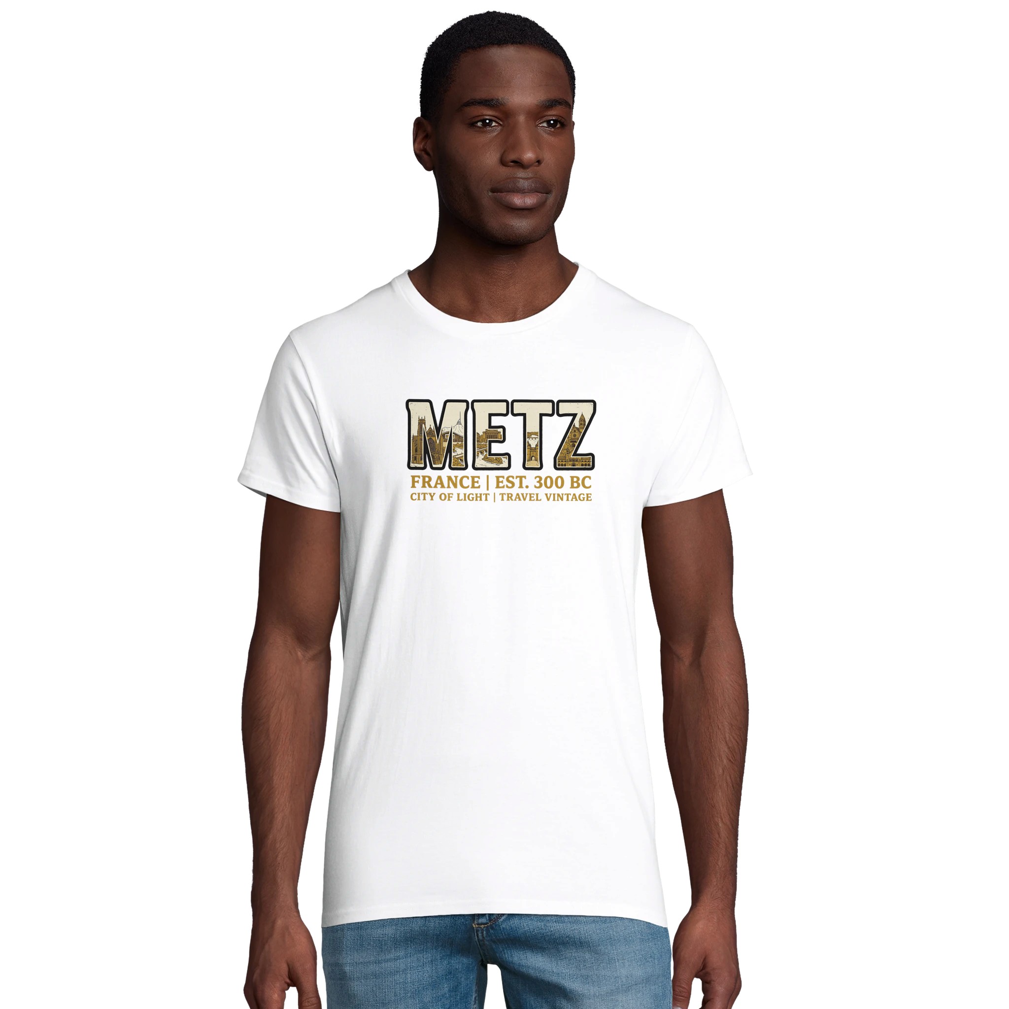 T-shirt Metz homme bio ajusté | Ville de Metz T-shirt Metz homme bio ajusté | Ville de Metz